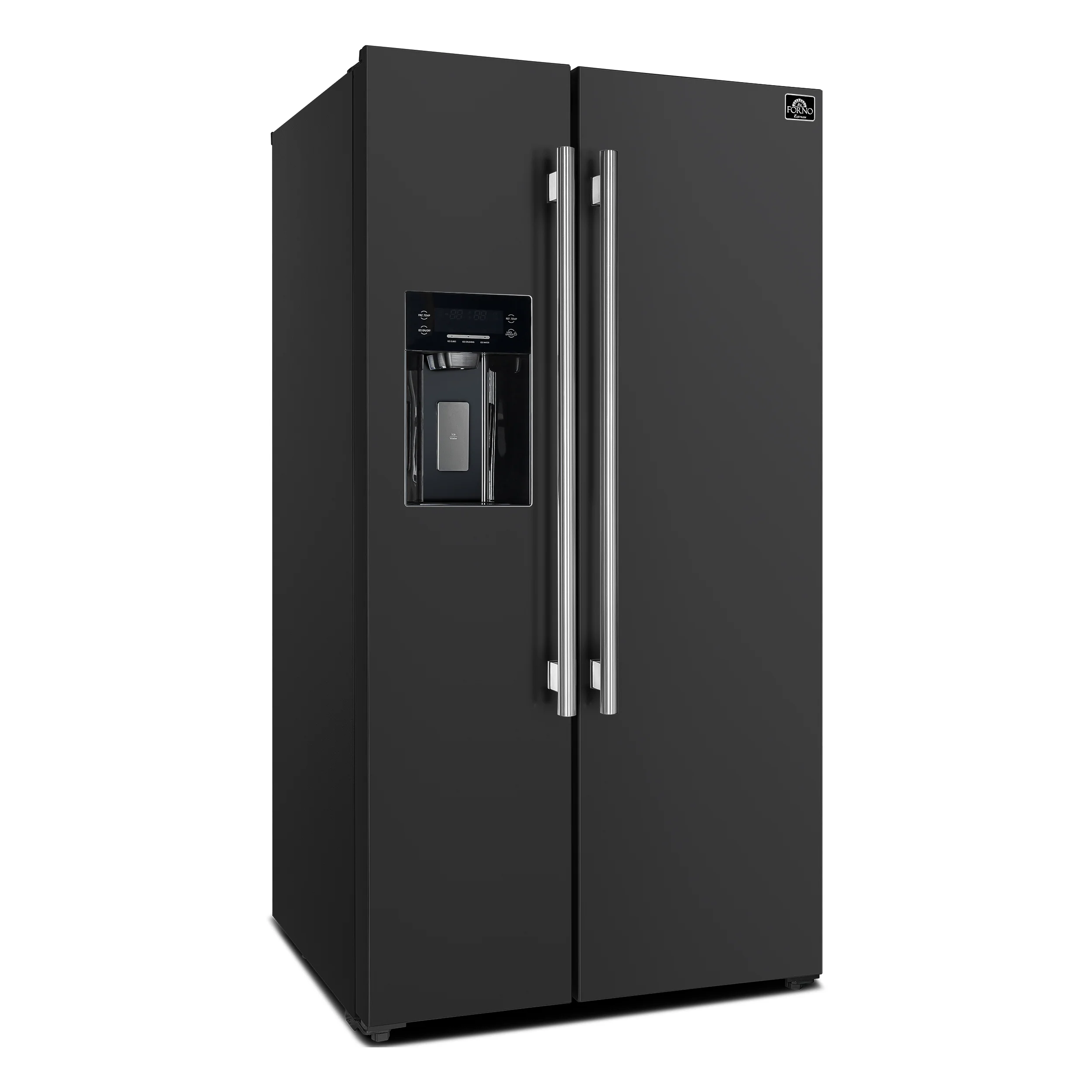 Forno Salerno Espresso 36-Inch Black Side-by-Side Refrigerator, 20 Cu. Ft., Frost-Free, Ice & Water Dispenser, ENERGY STAR Certified - Image 4