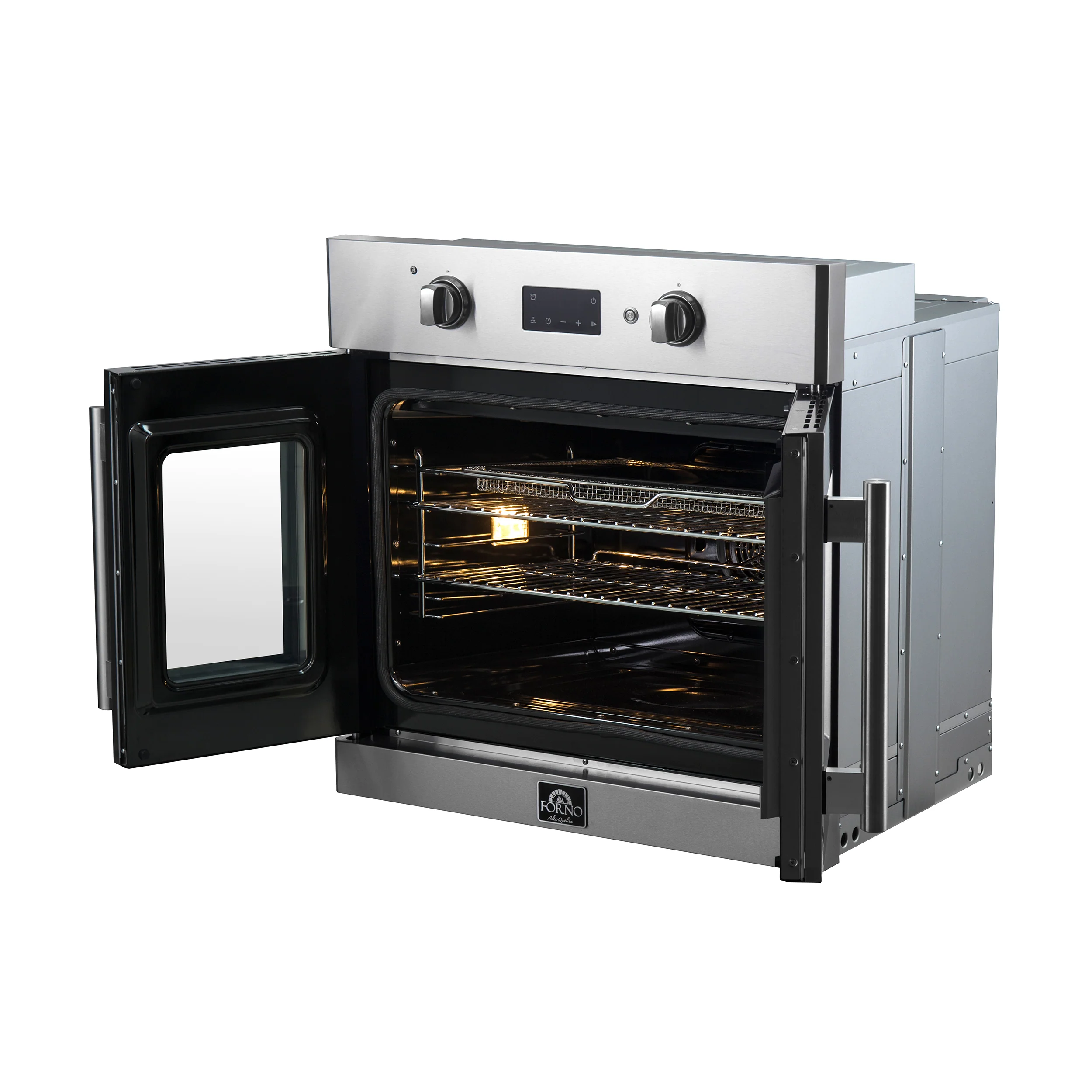 Forno Asti 30-Inch French Door Electric Wall Oven in Stainless Steel, 3.68 cu. ft. True Convection, 3,600W, Air Fry, Sous Vide, Self-Clean - Image 4