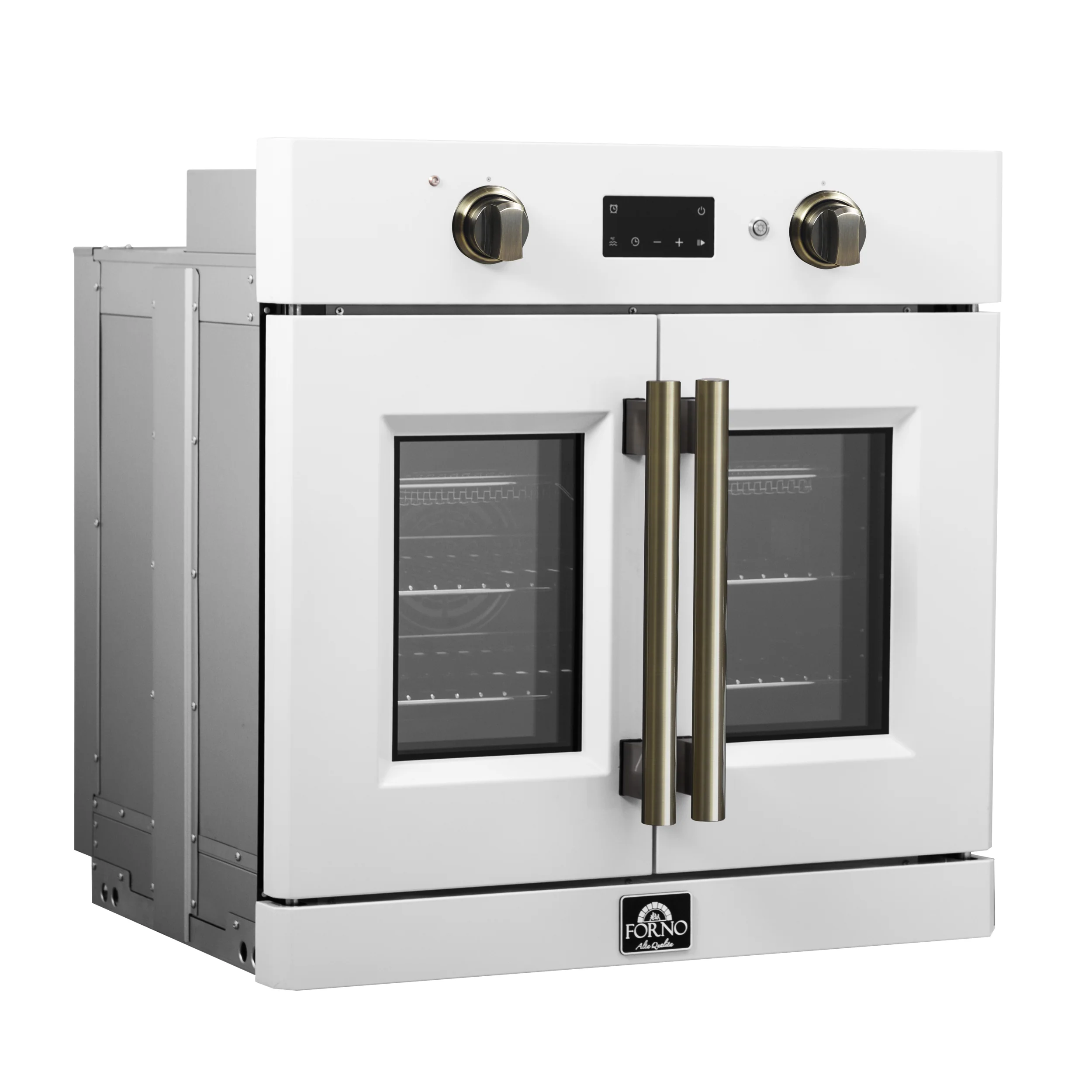Forno Asti 30-Inch French Door Electric Wall Oven in White & Antique Brass, 3.68 cu. ft. True Convection, 3,600W, Air Fry, Sous Vide, Self-Clean - Image 15