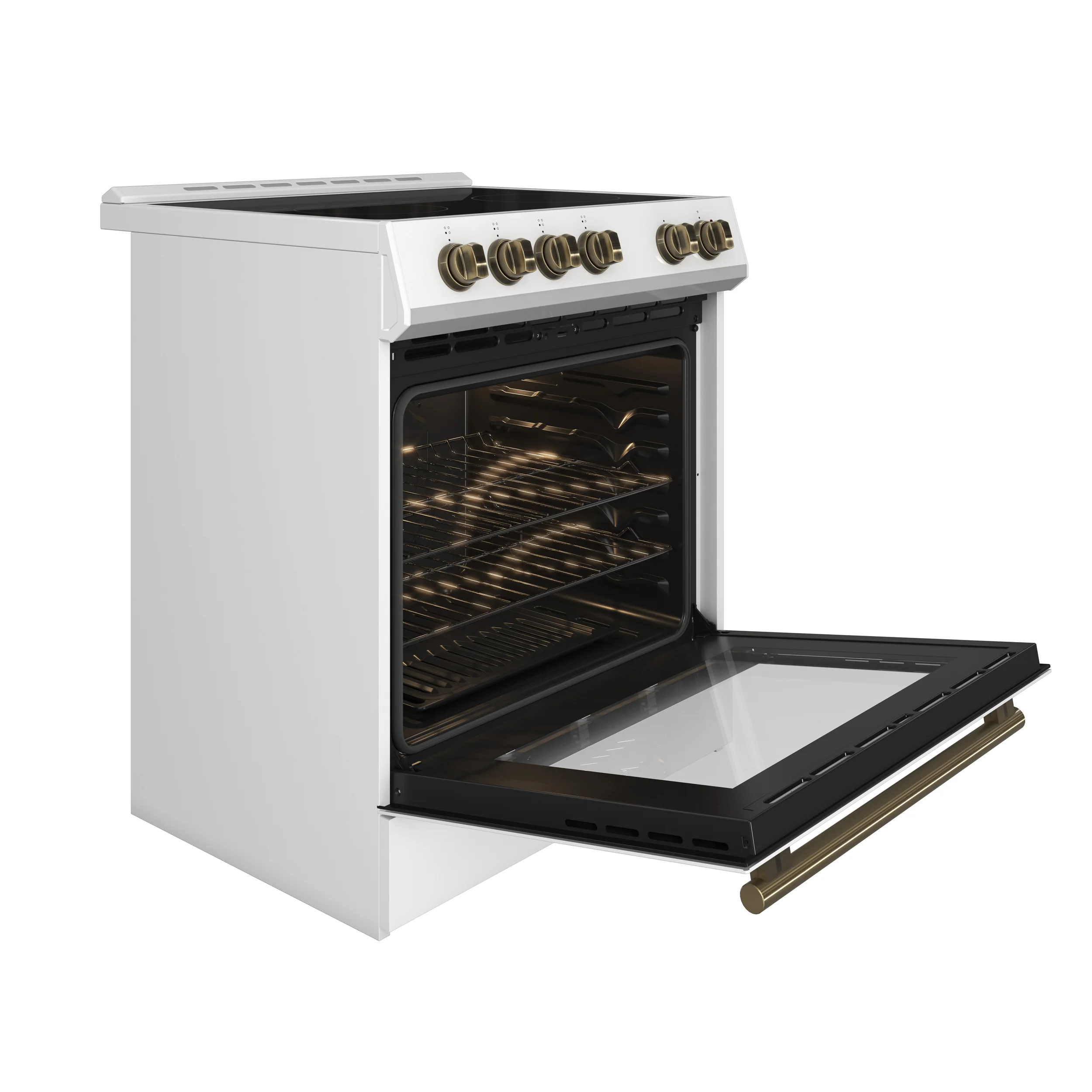 FORNO 2-Piece White Kitchen Bundle - 30" Electric Range and 31" Bottom Freezer Refrigerator - Image 10