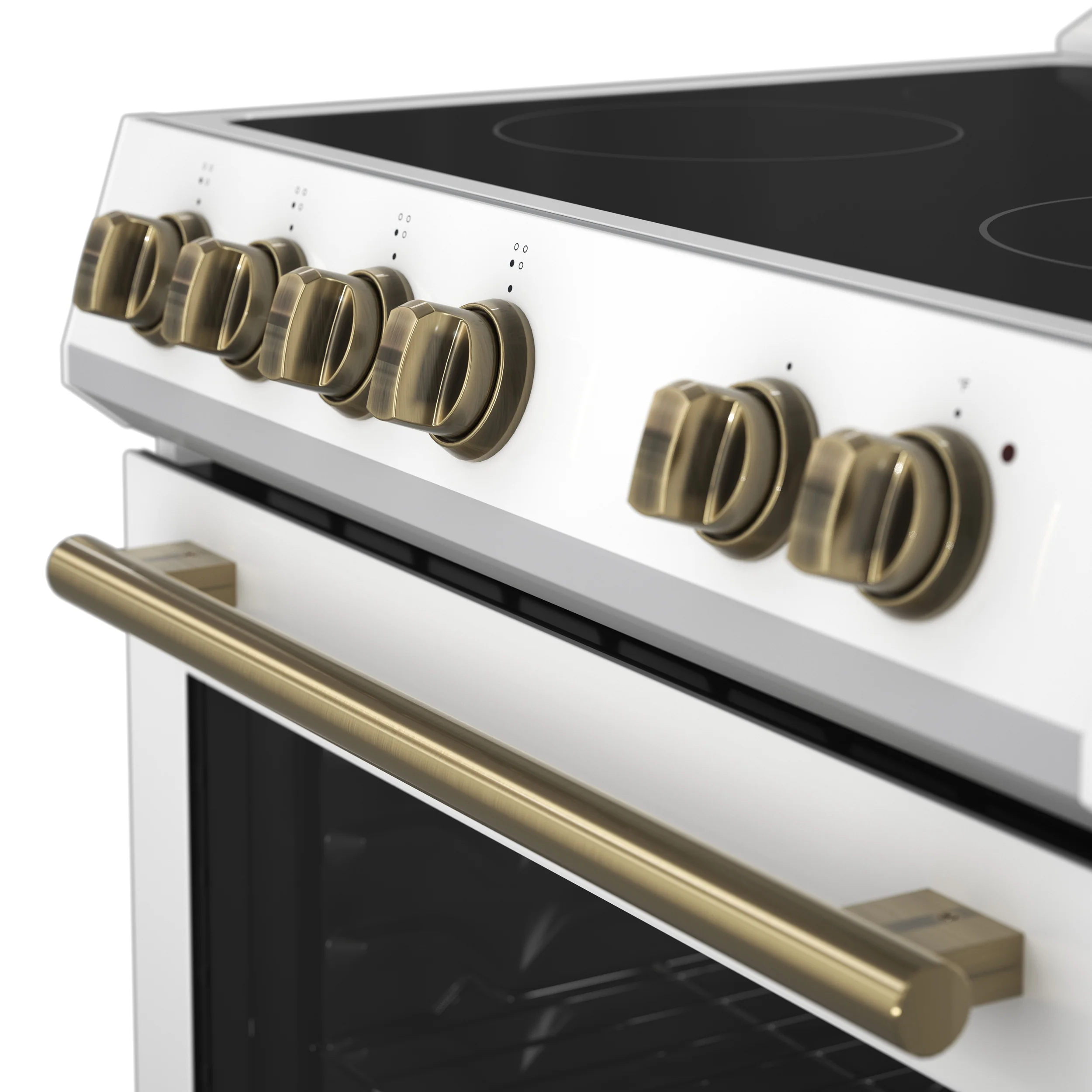 FORNO 2-Piece White Kitchen Bundle - 30" Electric Range and 31" Bottom Freezer Refrigerator - Image 12