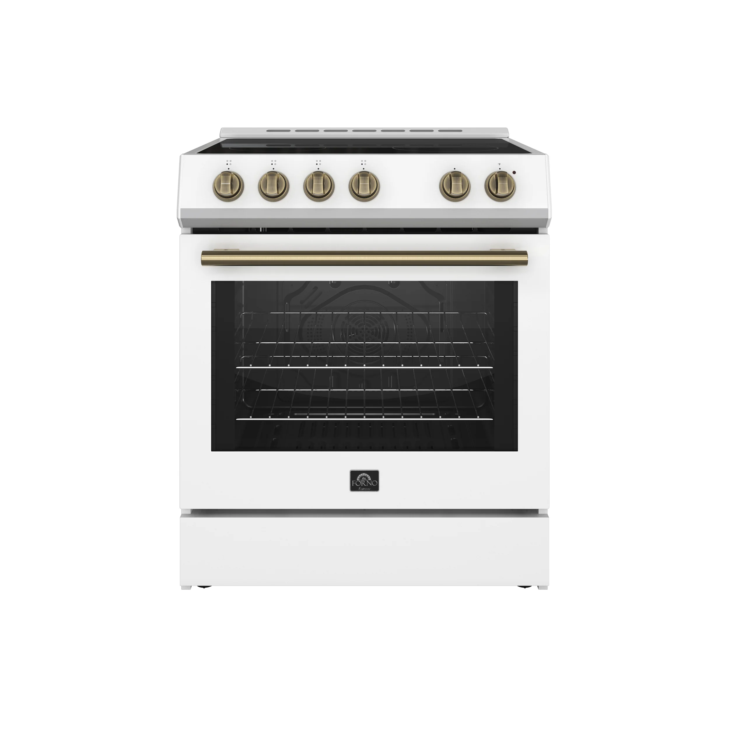 FORNO 2-Piece White Kitchen Bundle - 30" Electric Range and 31" Bottom Freezer Refrigerator - Image 13