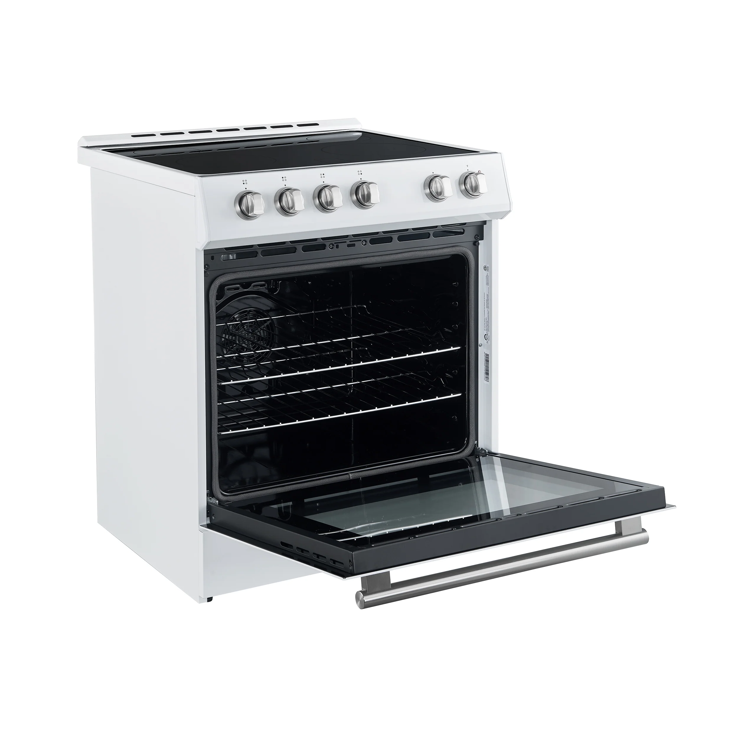 FORNO 2-Piece White Kitchen Bundle - 30" Electric Range and 31" Bottom Freezer Refrigerator - Image 8