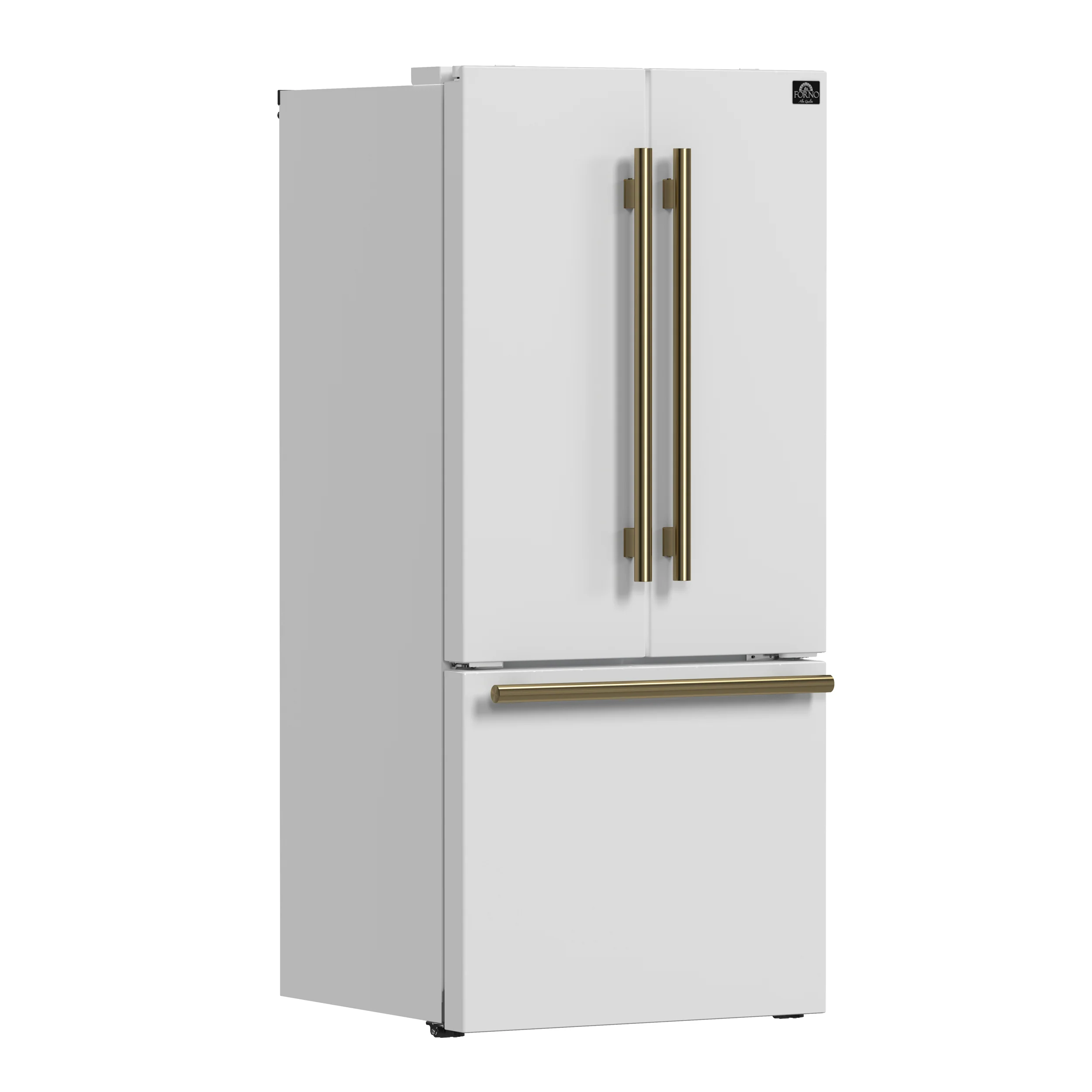 Forno Gallipoli Espresso 30-Inch White French Door Refrigerator, Bottom Freezer, 17.5 Cu. Ft., No Frost, Ice Maker - Image 3