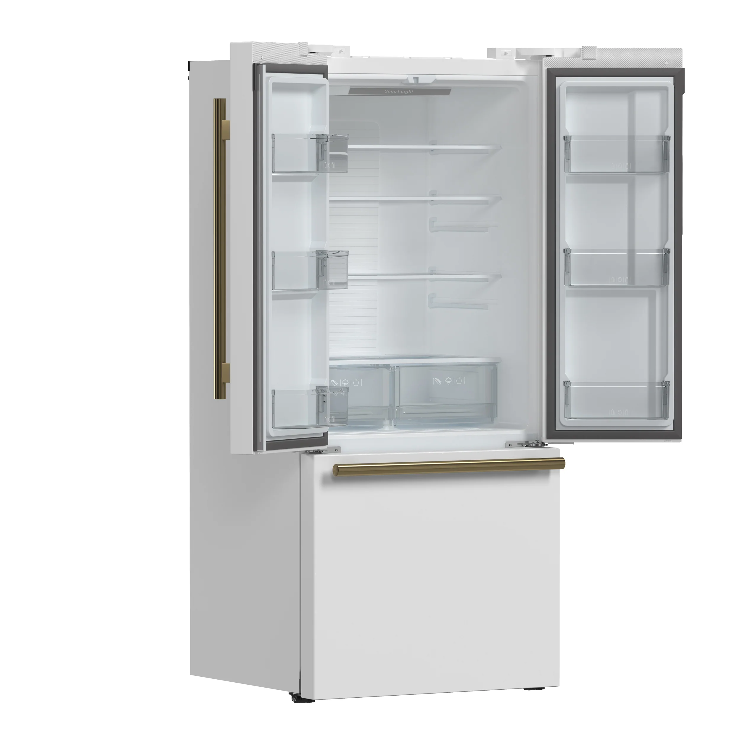 Forno Gallipoli Espresso 30-Inch White French Door Refrigerator, Bottom Freezer, 17.5 Cu. Ft., No Frost, Ice Maker - Image 4