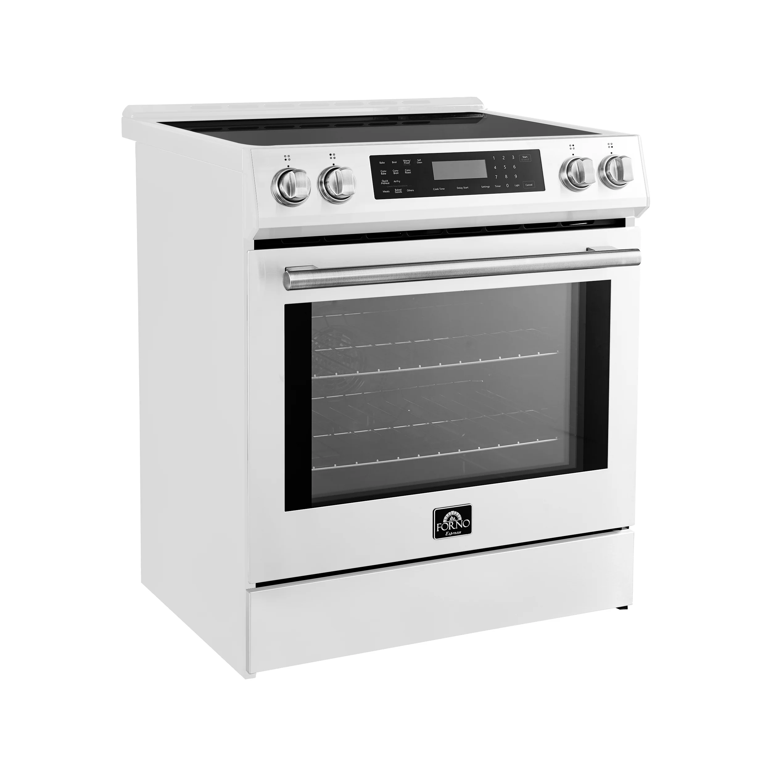 FORNO 2-Piece White Kitchen Bundle - 30" Induction Range and 31" Bottom Freezer Refrigerator - Image 23