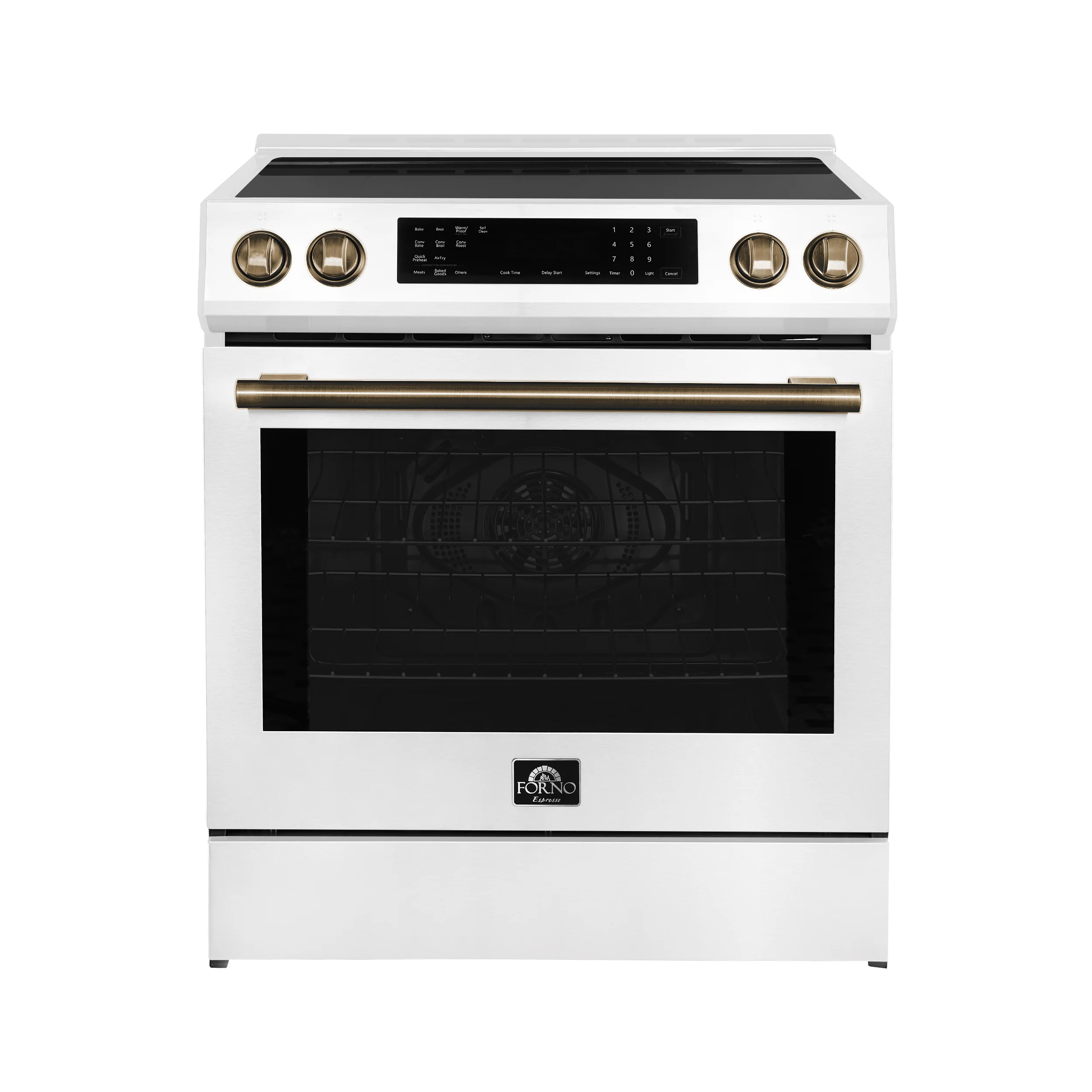 FORNO 2-Piece White Kitchen Bundle - 30" Induction Range and 31" Bottom Freezer Refrigerator - Image 26