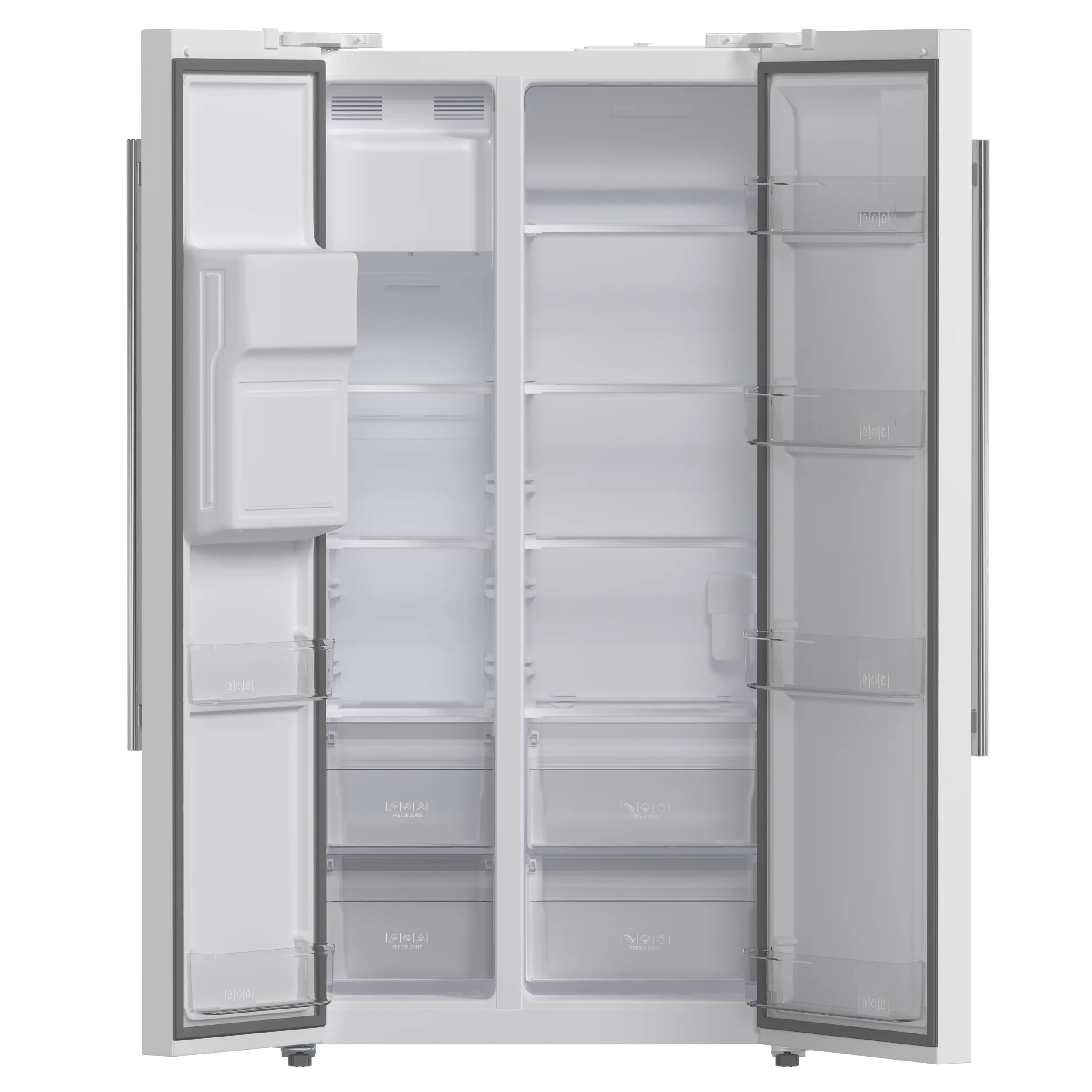 Forno Salerno Espresso 36-Inch White Side-by-Side Refrigerator, 20 Cu. Ft., Frost-Free, Ice & Water Dispenser, ENERGY STAR Certified - Image 7