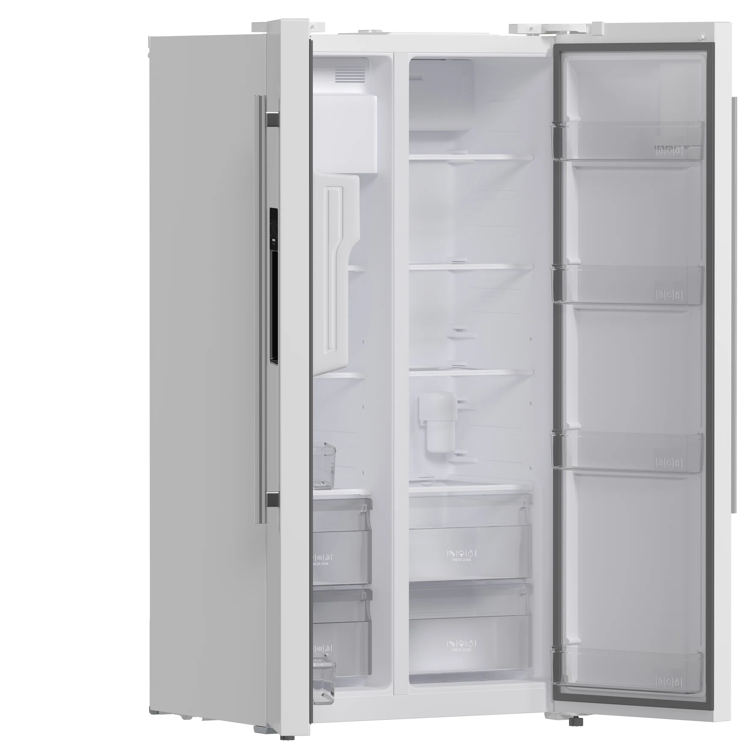 Forno Salerno Espresso 36-Inch White Side-by-Side Refrigerator, 20 Cu. Ft., Frost-Free, Ice & Water Dispenser, ENERGY STAR Certified - Image 6