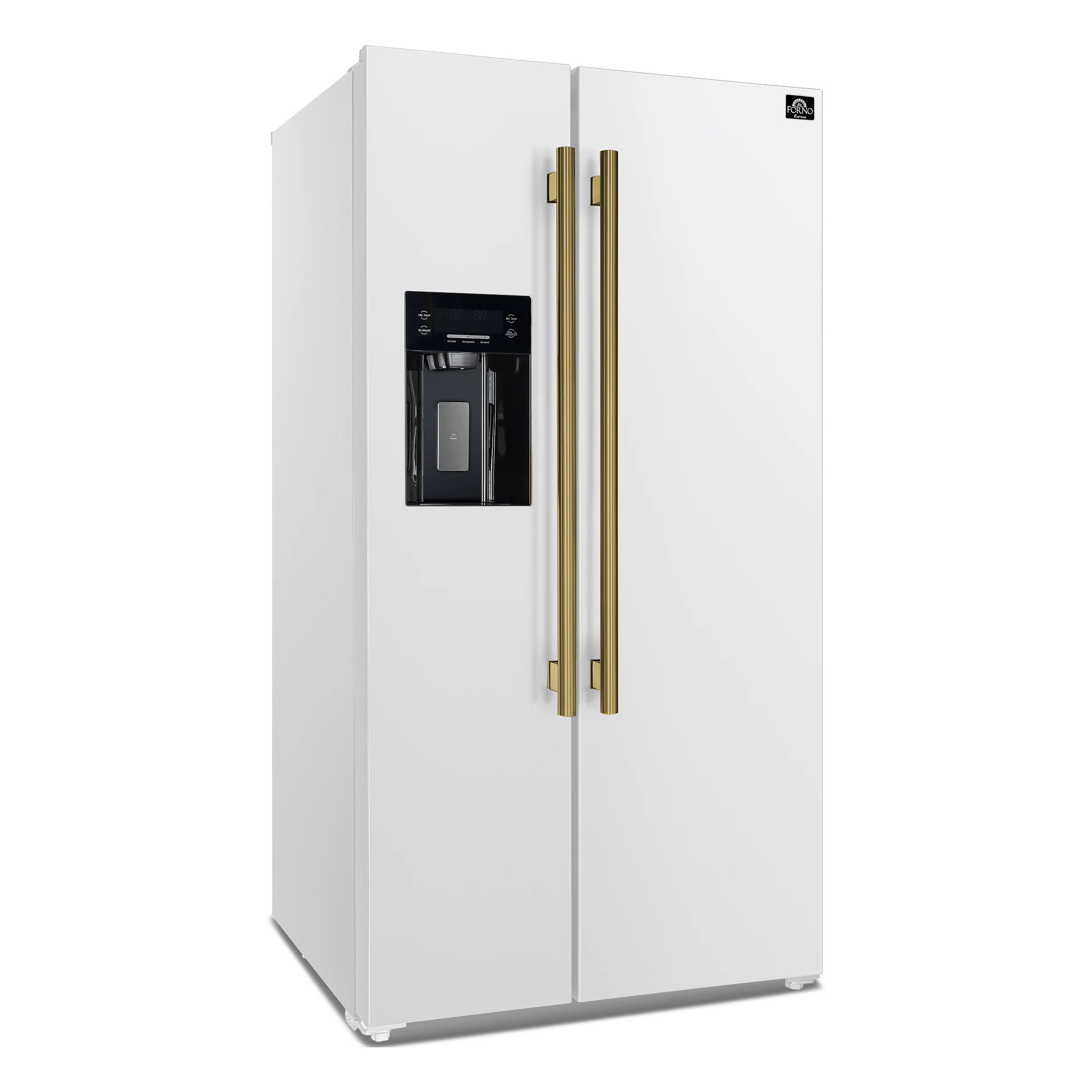 Forno Salerno Espresso 36-Inch White Side-by-Side Refrigerator, 20 Cu. Ft., Frost-Free, Ice & Water Dispenser, ENERGY STAR Certified - Image 3