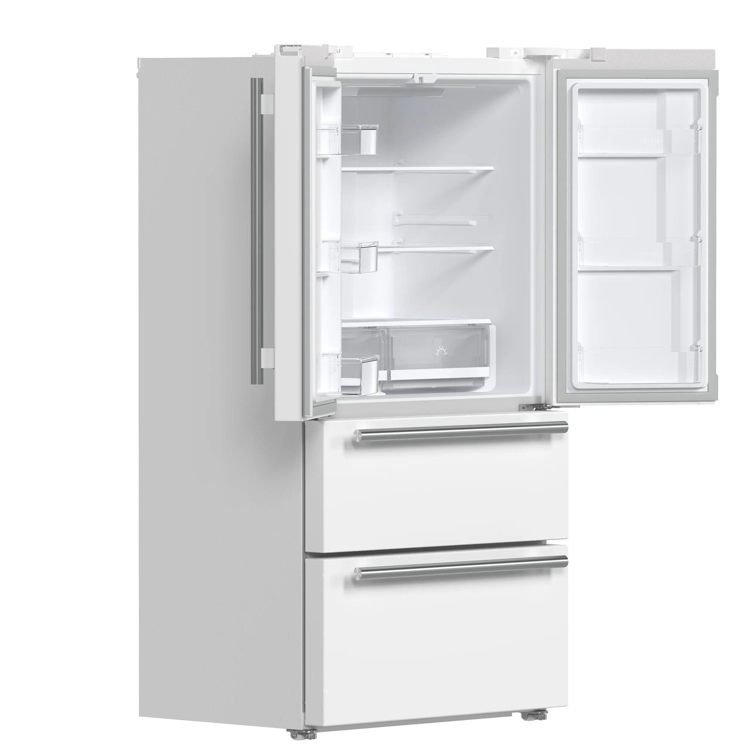 FORNO 2-Piece White Kitchen Bundle - 30" Induction Range and 36" Bottom Freezer Refrigerator - Image 12