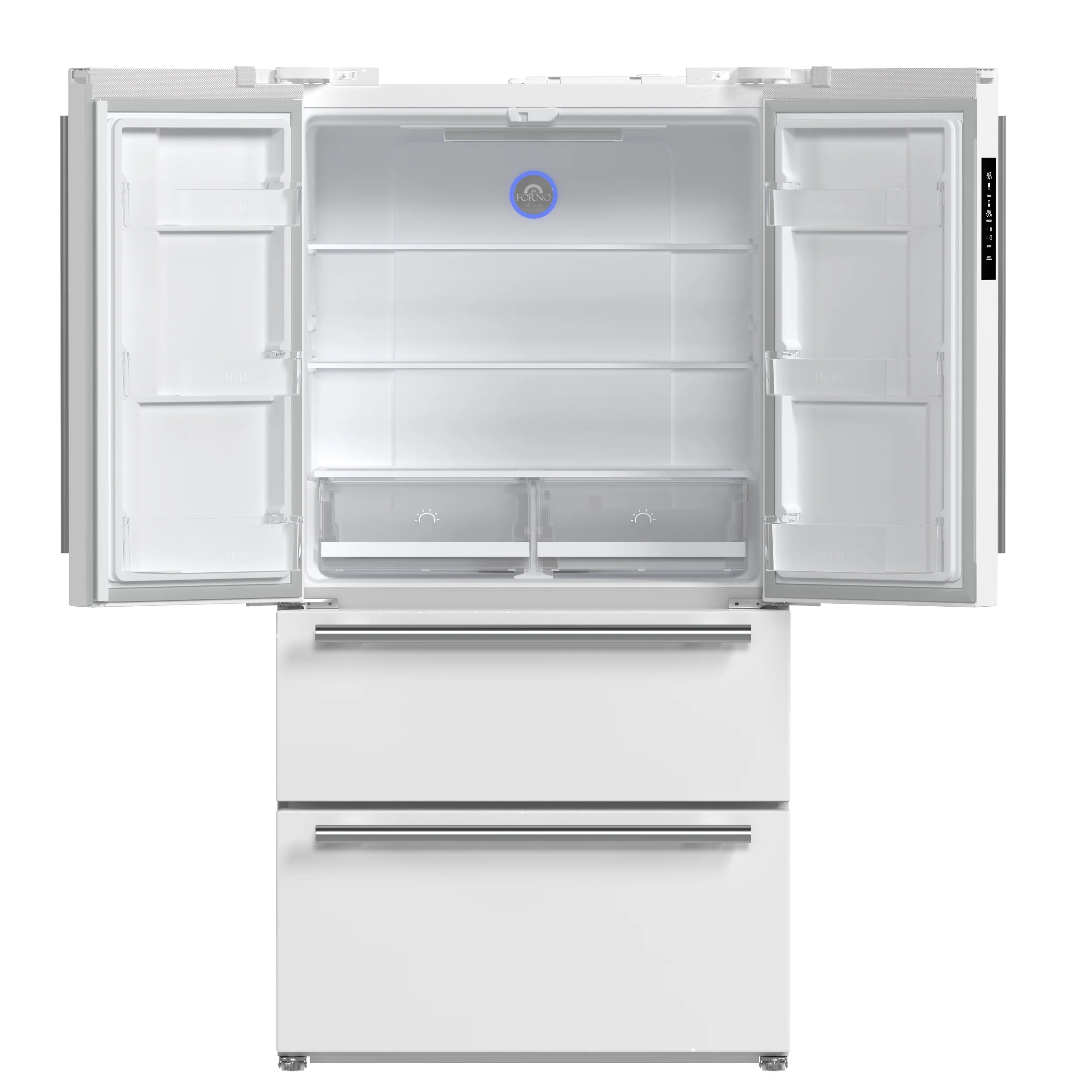FORNO 2-Piece White Kitchen Bundle - 30" Induction Range and 36" Bottom Freezer Refrigerator - Image 15
