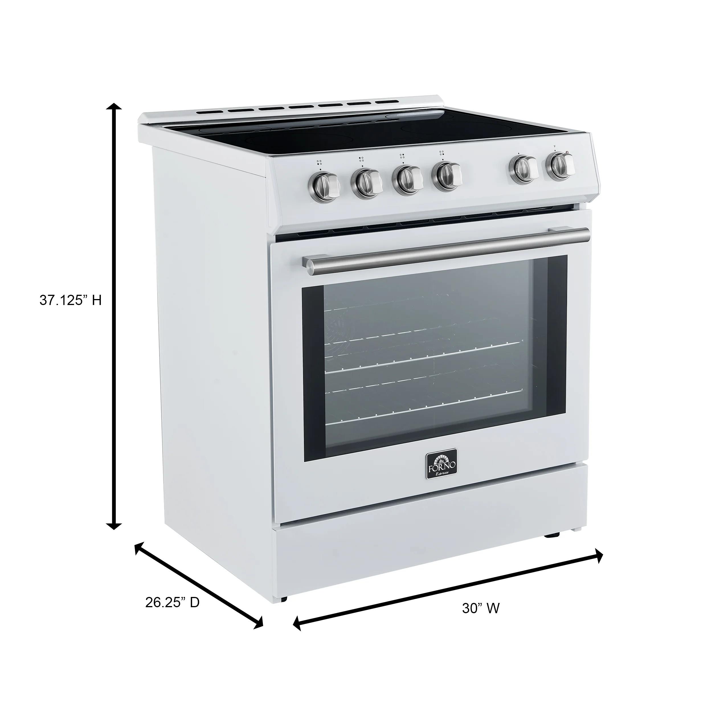 FORNO 2-Piece White Kitchen Bundle - 30" Induction Range and 36" Bottom Freezer Refrigerator - Image 29