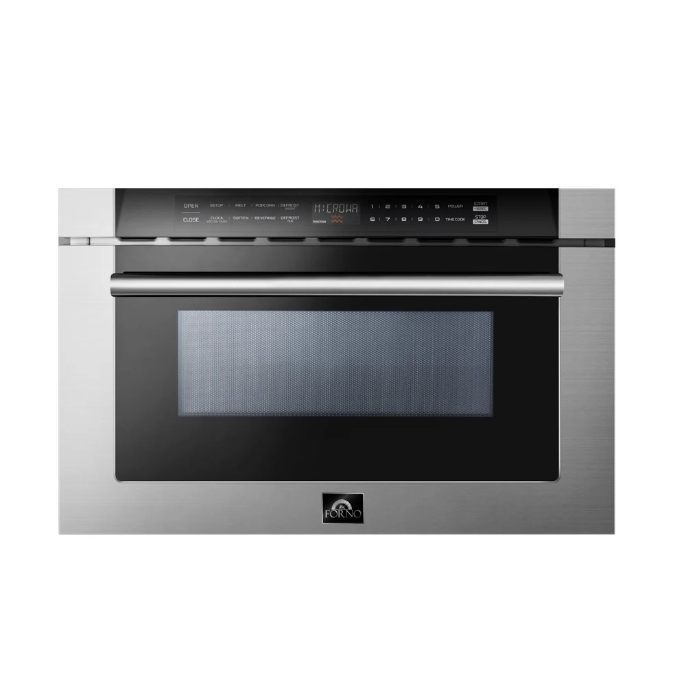FORNO 5-Piece Stainless Steel Kitchen Bundle – Home Depot Exclusive – 30” Electric Range, 30” French Door Refrigerator, 30” Range Hood, 24” Microwave Drawer, 24” Built-In Dishwasher | SKU: FBDL-THD-003 - Image 8