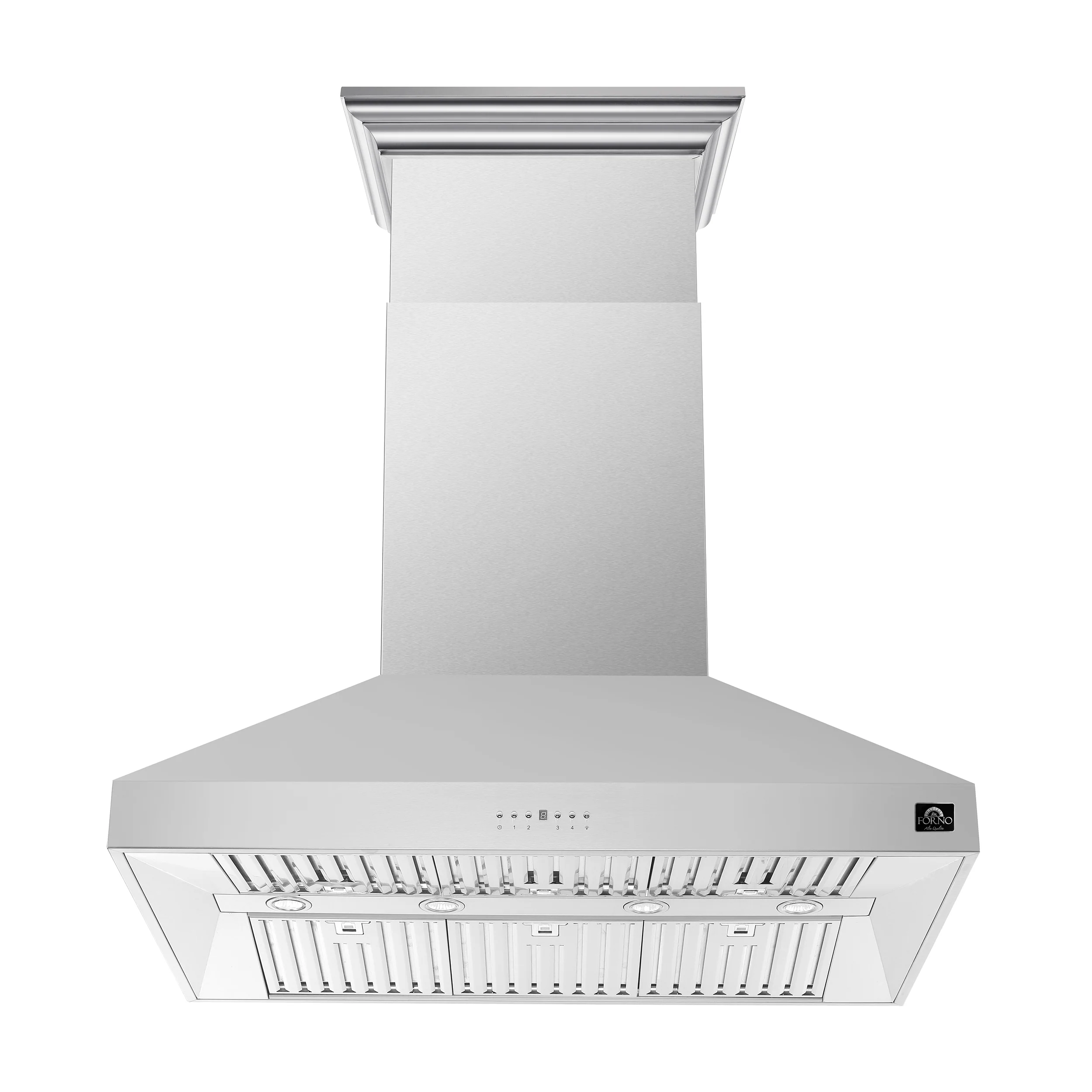 FORNO 5-Piece Stainless Steel Kitchen Bundle β Home Depot Exclusive β 48β French Door Gas Range, 48β Wall Mount Range Hood, 30β Microwave Drawer, 24β Built-In Dishwasher, 2Γ28β Convertible Refrigerator Freezer with Decorative Trim | SKU: FBDL-THD-004 - Image 10