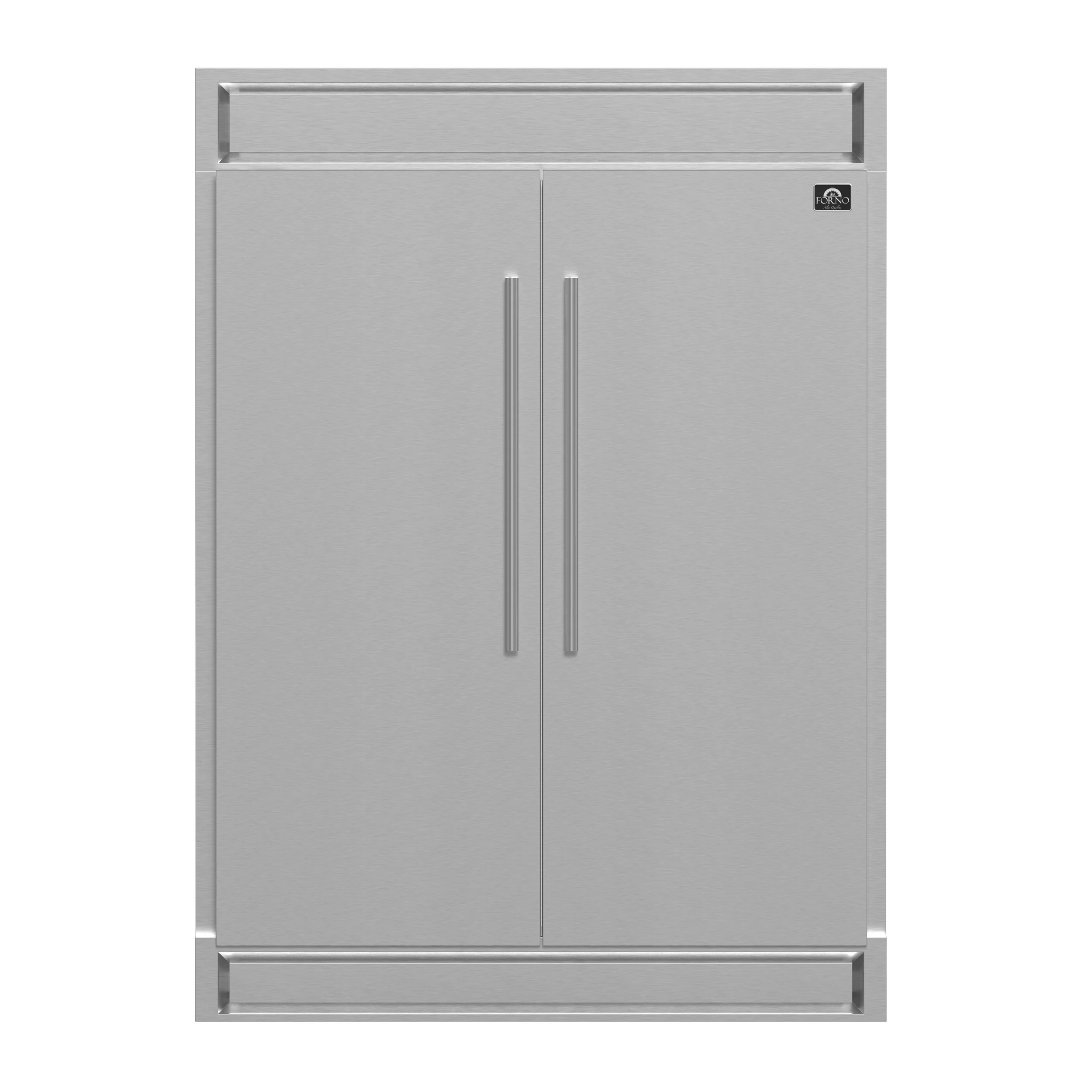 FORNO 5-Piece Stainless Steel Kitchen Bundle β Home Depot Exclusive β 48β French Door Gas Range, 48β Wall Mount Range Hood, 30β Microwave Drawer, 24β Built-In Dishwasher, 2Γ28β Convertible Refrigerator Freezer with Decorative Trim | SKU: FBDL-THD-004 - Image 6