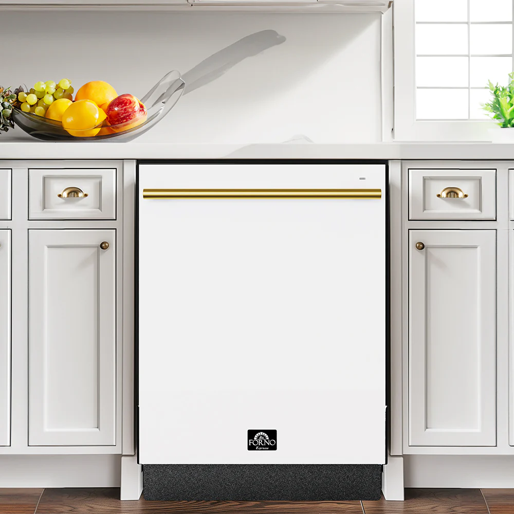 FORNO 5-Piece White Stainless Steel Kitchen Bundle β Home Depot Exclusive β 30β Electric Range, 30β French Door Refrigerator, 30β Range Hood, 24β Microwave Drawer, 24β Built-In Dishwasher | SKU: FBDL-THD-003WHT - Image 3