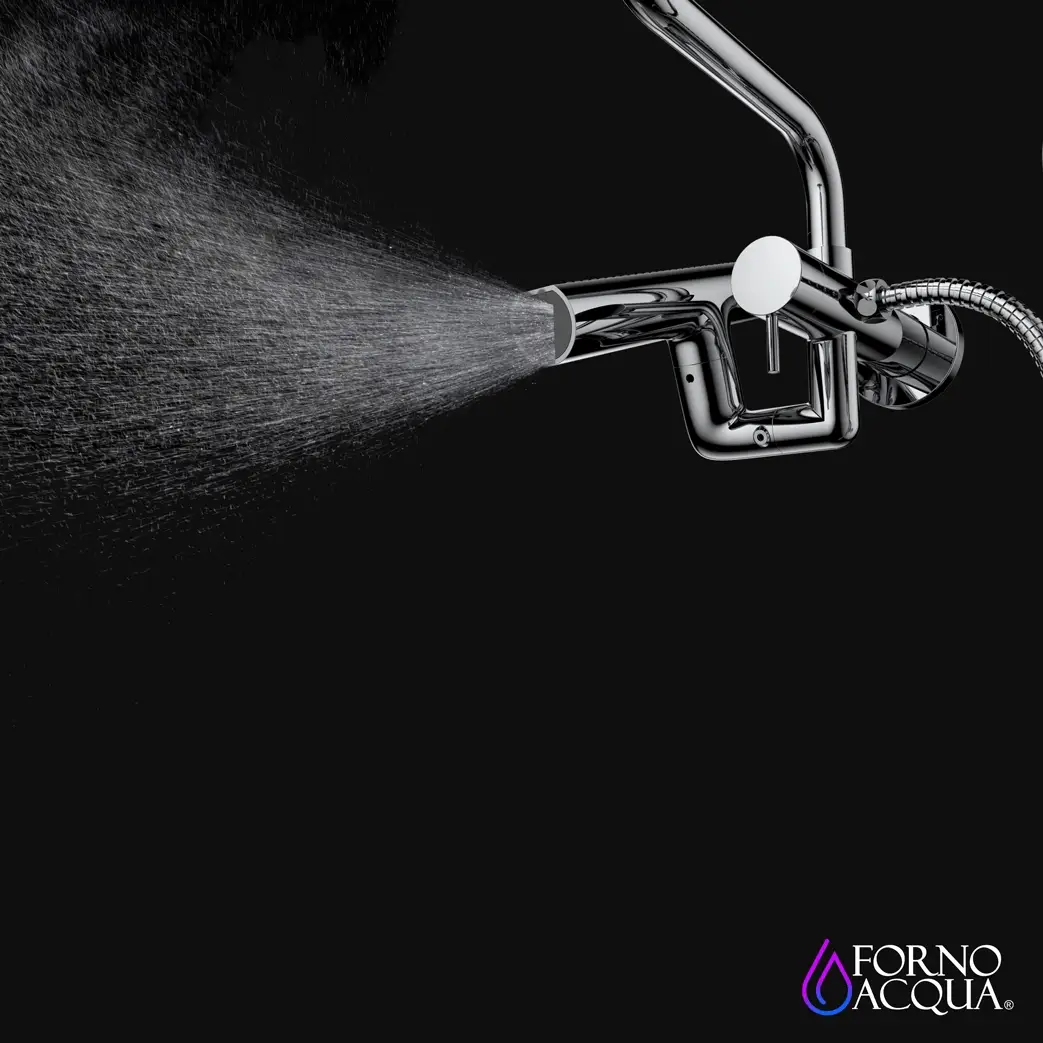 Forno Acqua AcquaFALL Mini 8 Inch Shower Head, Matte Black Finish, Overhead Rainfall Shower, Handheld Shower Head, Body Jets, 2.5 GPM Flow Rate - Image 11