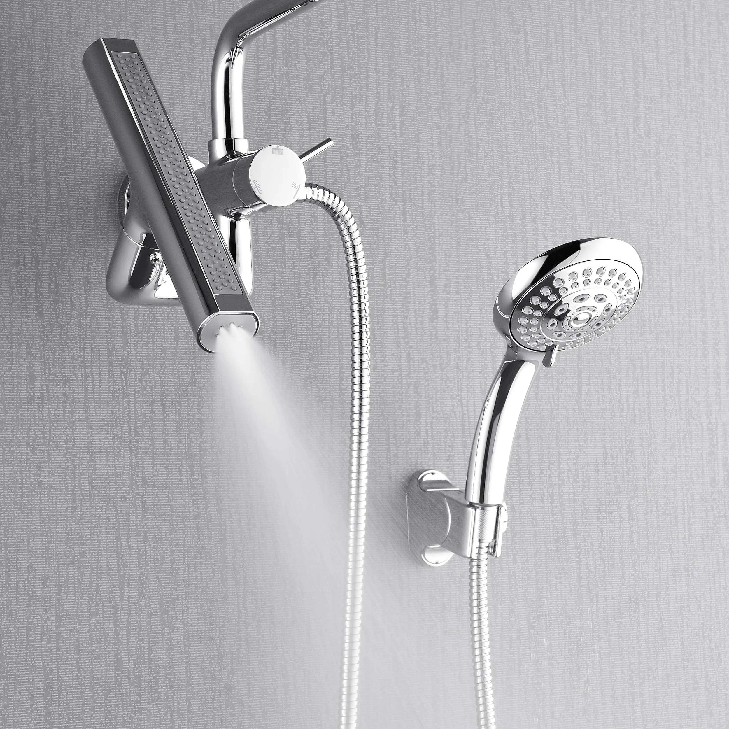 Forno Acqua AcquaFALL Mini 8 Inch Shower Head, Polished Stainless Steel Finish, Overhead Rainfall Shower, Handheld Shower Head, Body Jets, 2.5 GPM Flow Rate - Image 4