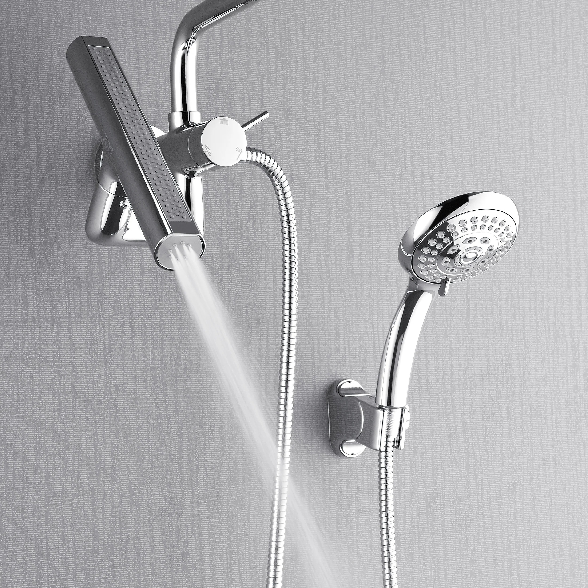 Forno Acqua AcquaFALL Mini 8 Inch Shower Head, Polished Stainless Steel Finish, Overhead Rainfall Shower, Handheld Shower Head, Body Jets, 2.5 GPM Flow Rate - Image 5