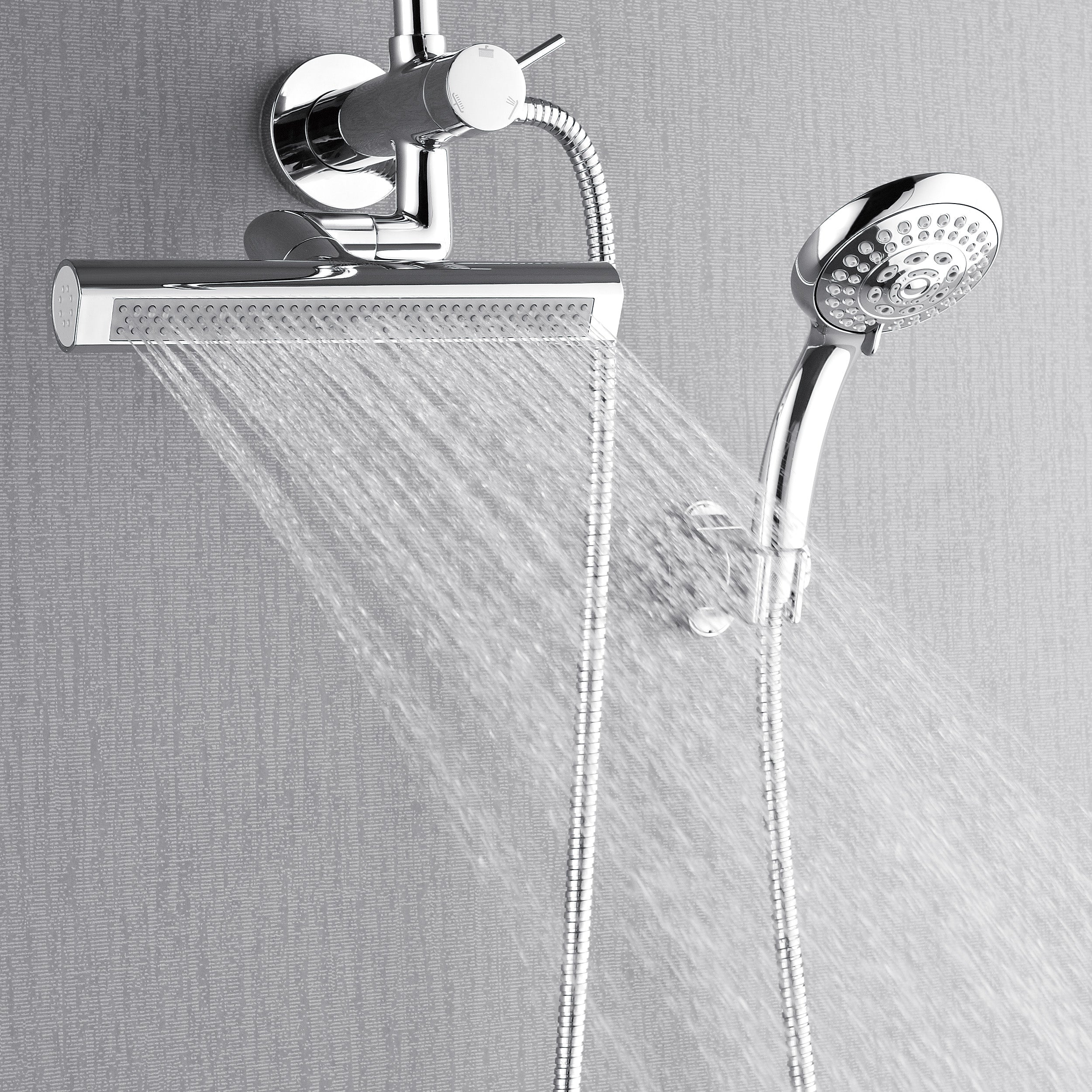 Forno Acqua AcquaFALL Mini 8 Inch Shower Head, Polished Stainless Steel Finish, Overhead Rainfall Shower, Handheld Shower Head, Body Jets, 2.5 GPM Flow Rate - Image 6