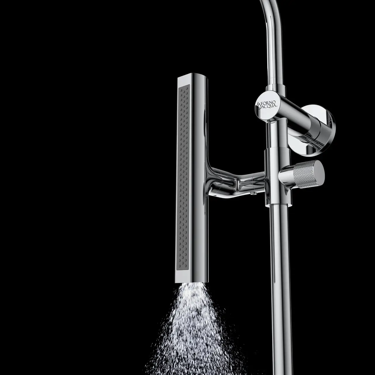 Forno Acqua AcquaFALL Shower, Brushed Nickel Finish, Overhead Rainfall Shower, 7 Way Diverter, Handheld Shower Head, Body Jets, 1.8 GPM Flow Rate - Image 16
