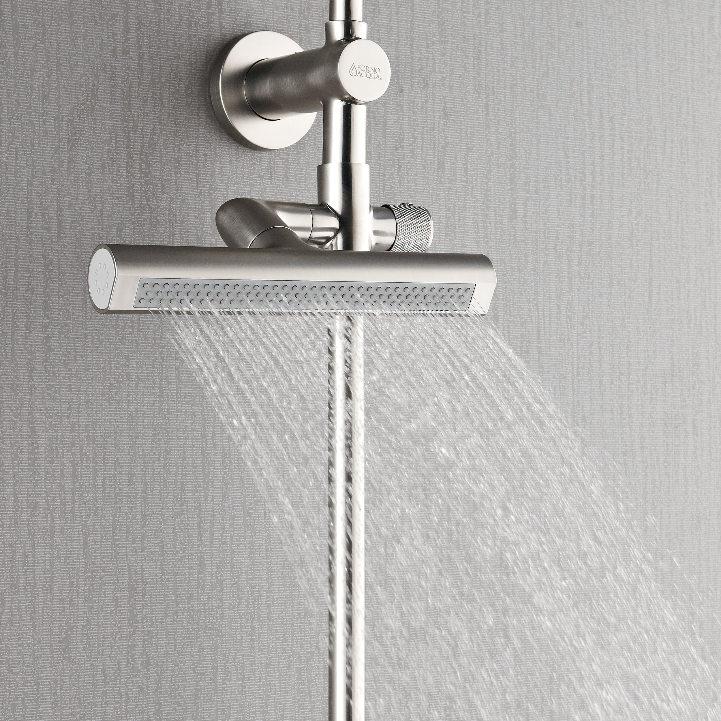 Forno Acqua AcquaFALL Shower, Brushed Nickel Finish, Overhead Rainfall Shower, Handheld Shower Head, Body Jets, 1.8 GPM Flow Rate - Image 5