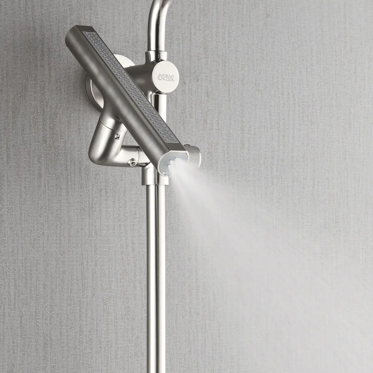 Forno Acqua AcquaFALL Shower, Brushed Nickel Finish, Overhead Rainfall Shower, Handheld Shower Head, Body Jets, 2.5 GPM Flow Rate - Image 3