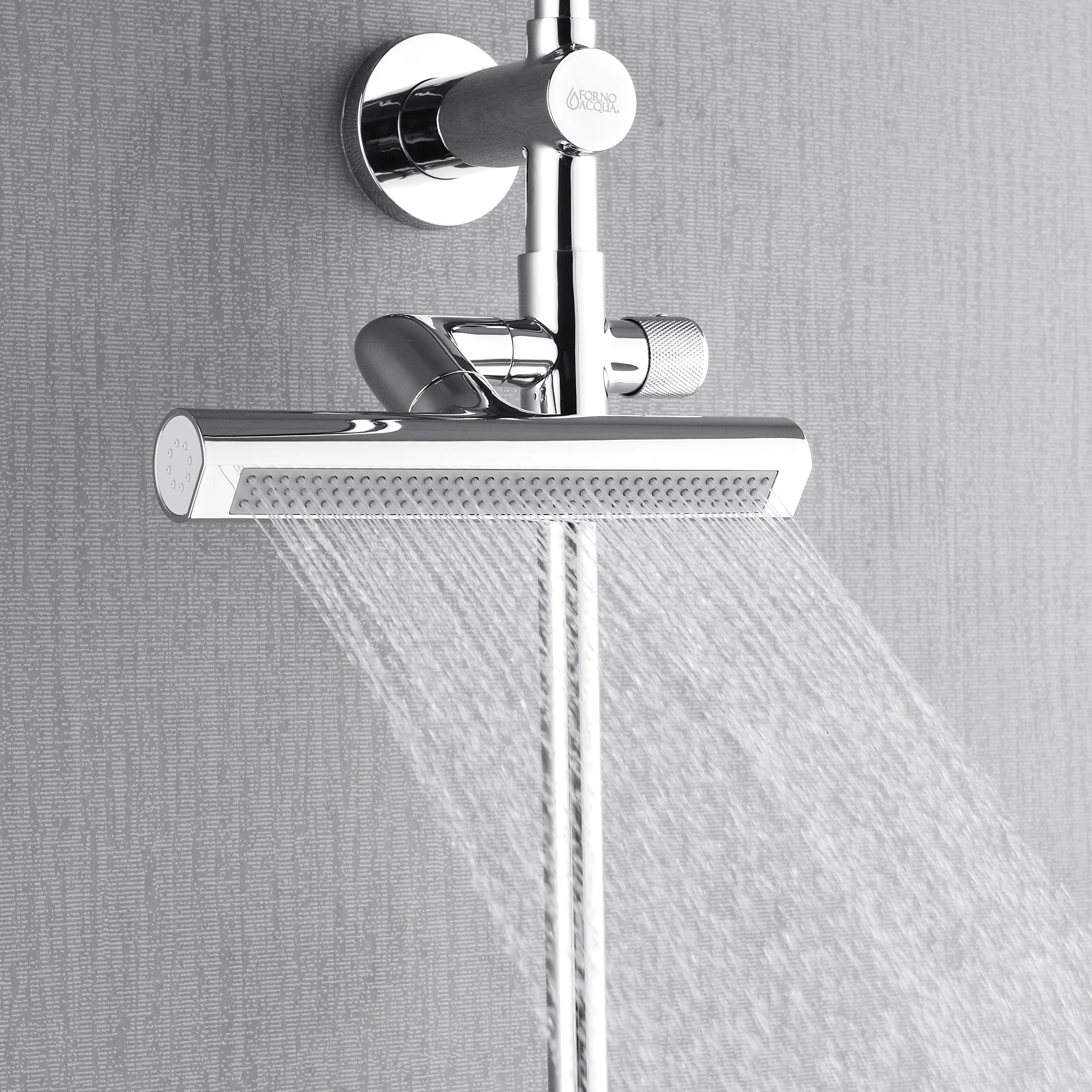Forno Acqua AcquaFALL Shower, Polished Stainless Steel Finish, Overhead Rainfall Shower, Handheld Shower Head, Body Jets, 2.5 GPM Flow Rate - Image 5