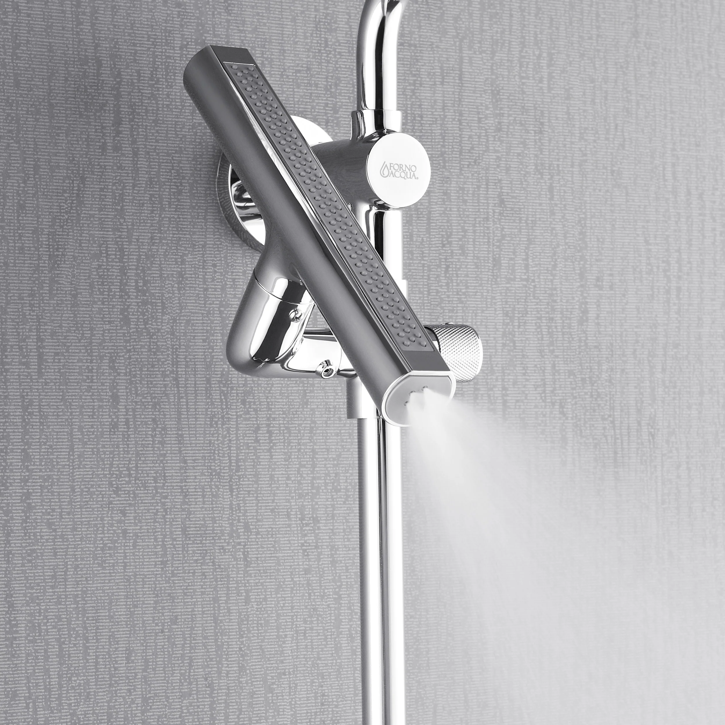 Forno Acqua AcquaFALL Shower, Polished Stainless Steel Finish, Overhead Rainfall Shower, Handheld Shower Head, Body Jets, 2.5 GPM Flow Rate - Image 6