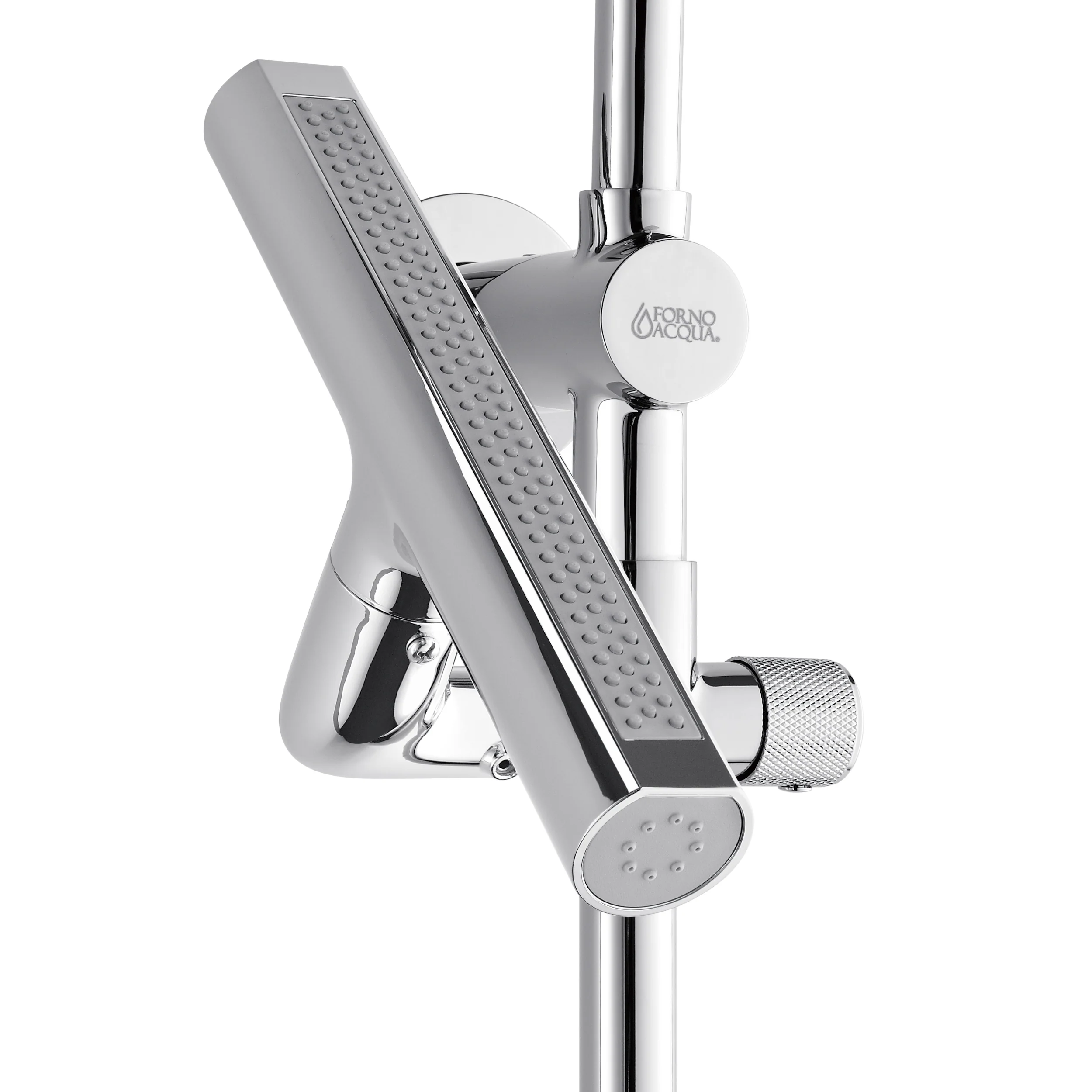 Forno Acqua AcquaFALL Shower, Polished Stainless Steel Finish, Overhead Rainfall Shower, Handheld Shower Head, Body Jets, 2.5 GPM Flow Rate - Image 8