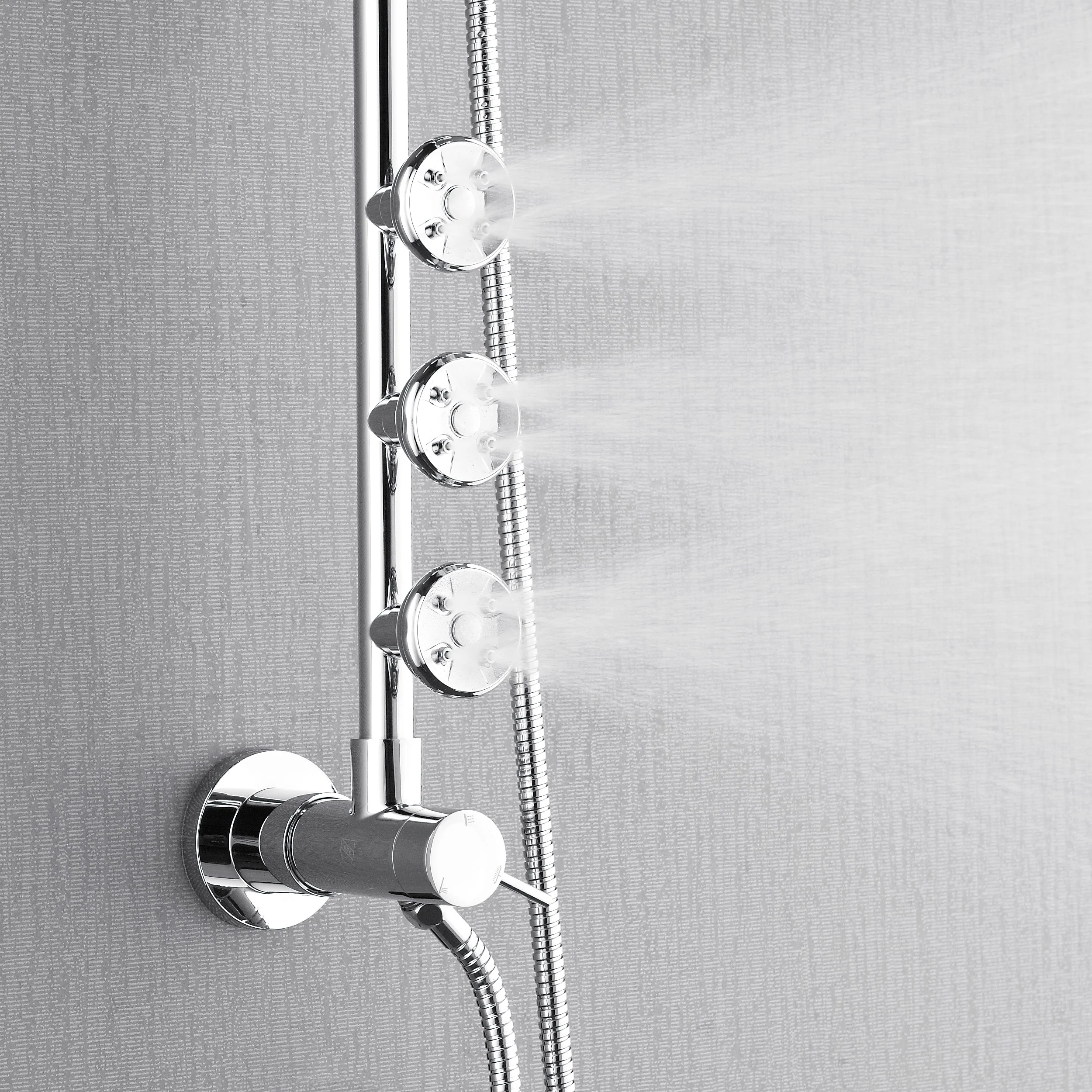 Forno Acqua AcquaSPA Retrofit Shower, Overhead Rainfall, 8 Inch Shower Head, Handheld Shower Head, Body Jets, 6 Way Diverter, Polished Stainless Steel Finish, 1.8 GPM Flow Rate - Image 3