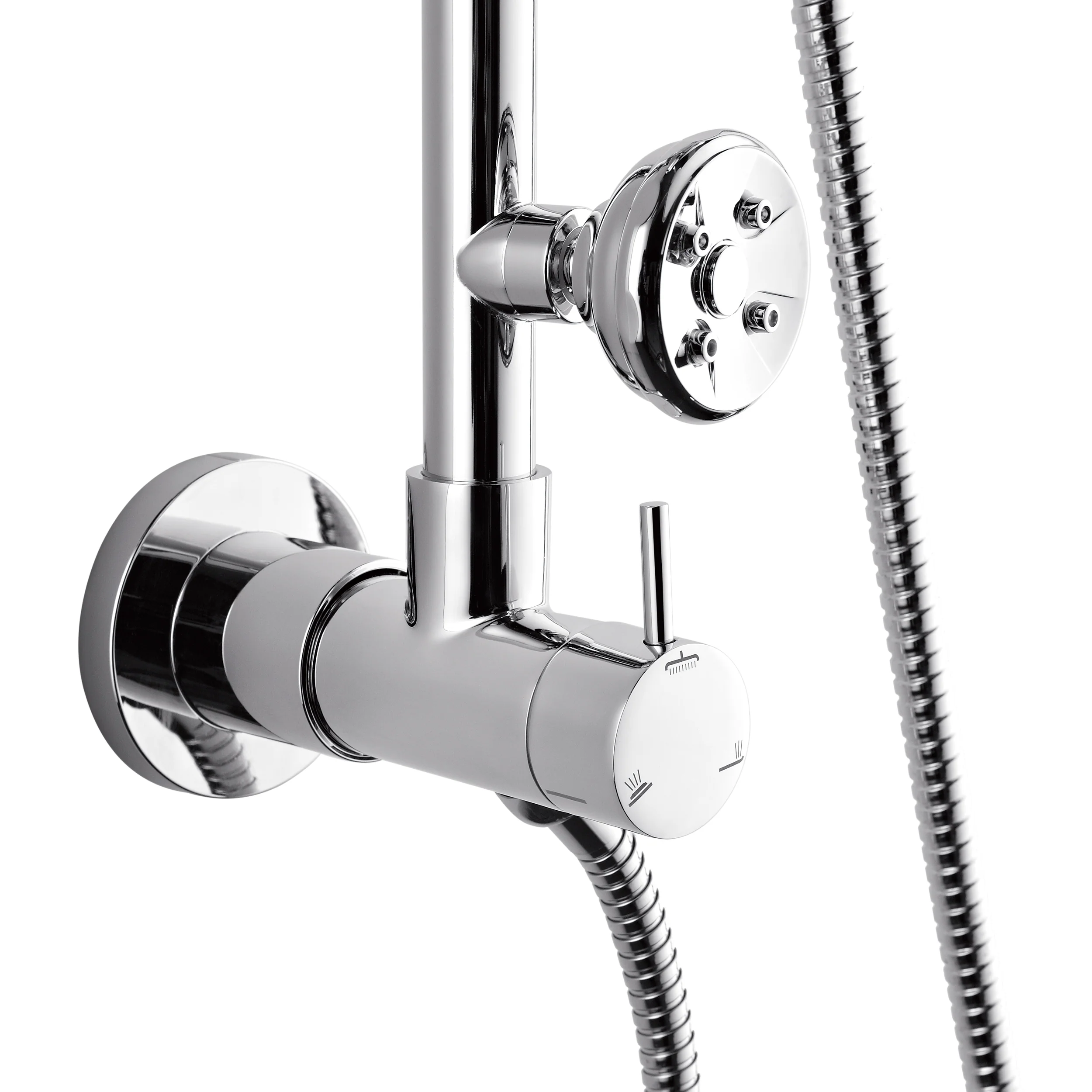 Forno Acqua AcquaSPA Retrofit Shower, Overhead Rainfall Shower, Handheld Shower Head, Body Jets, 6 Way Diverter, Polished Stainless Steel Finish, 1.8 GPM Flow Rate - Image 7