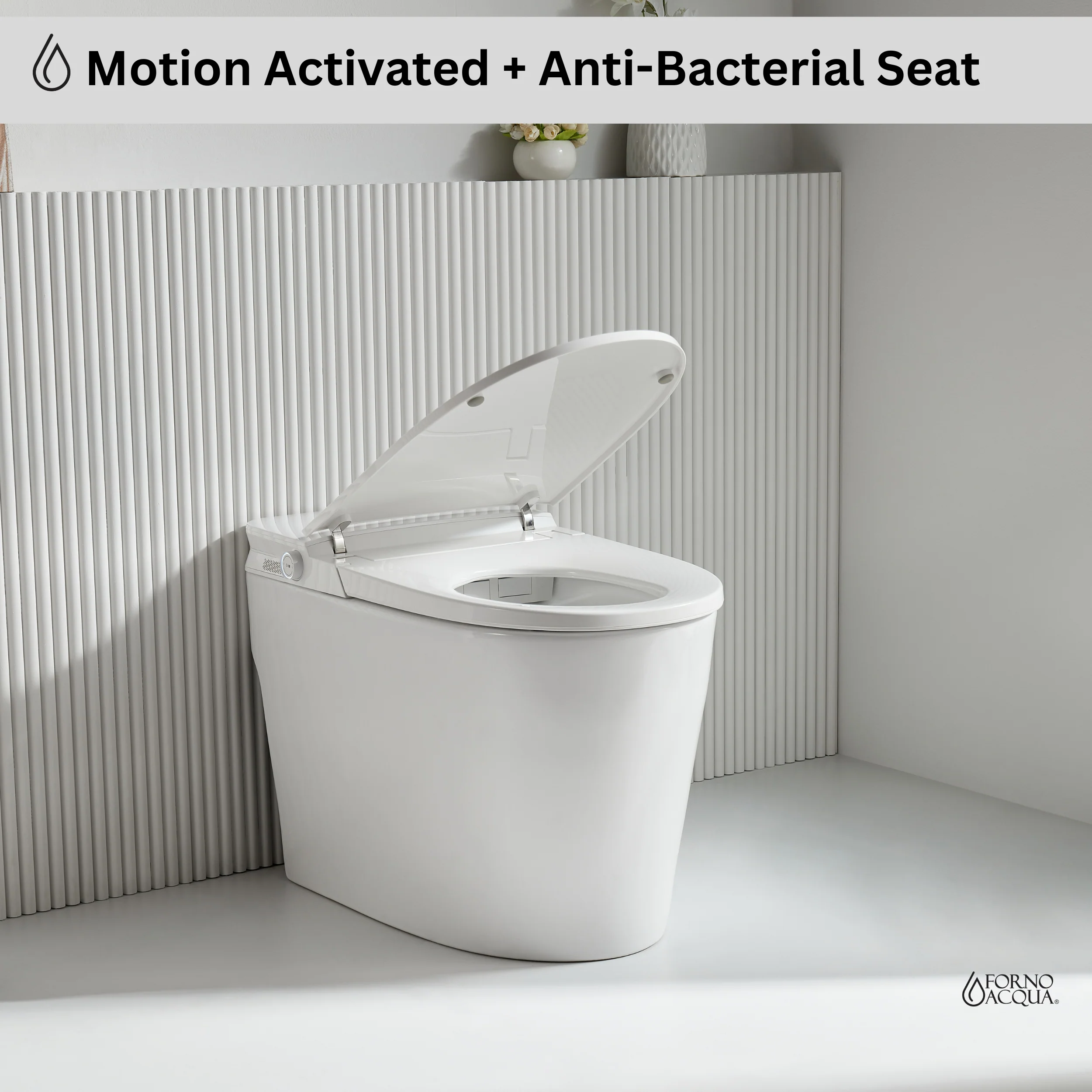 FORNO ACQUA Luxurious Smart Toilet. Includes Auto Flush, Auto Lid, Powerful Flush, sleek tankless design Ideal for Powder Rooms. - Image 9