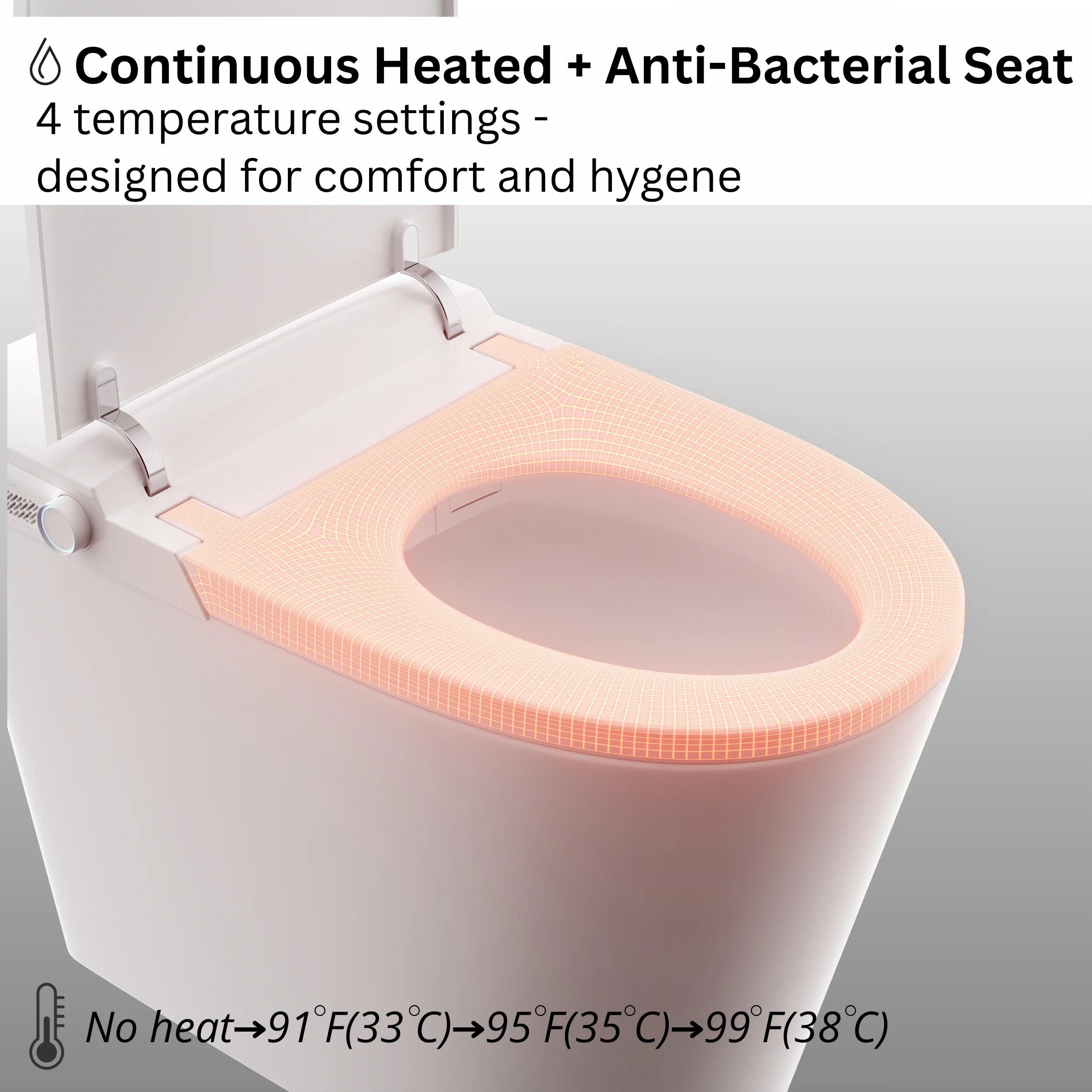 FORNO ACQUA Luxurious Smart Toilet. Includes Heated Seat, Auto Flush, Auto Lid, Powerful Flush, Ideal for Powder Rooms. - Image 5