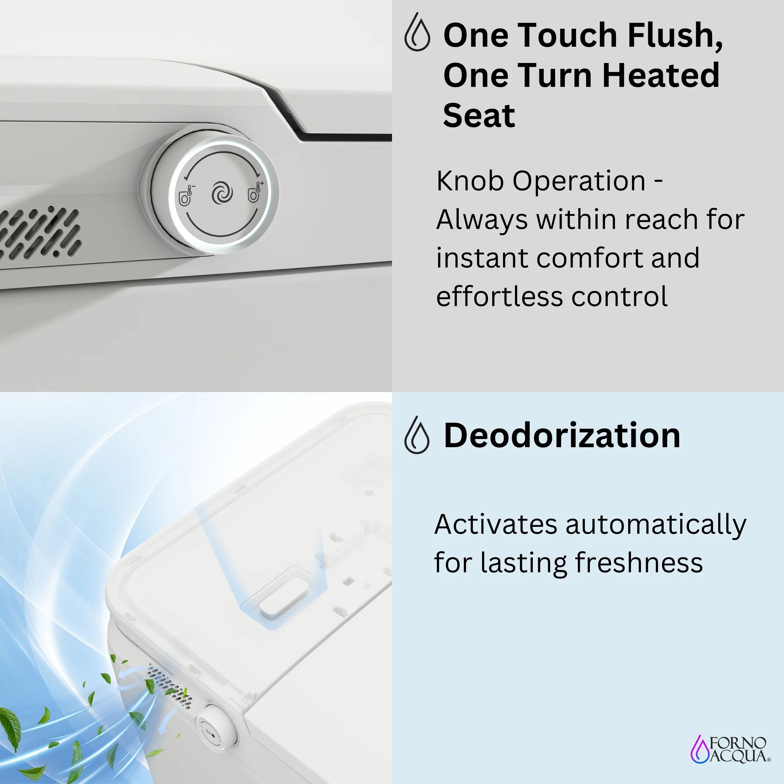 FORNO ACQUA Luxurious Smart Toilet. Includes Heated Seat, Auto Flush, Auto Lid, Powerful Flush, Ideal for Powder Rooms. - Image 8