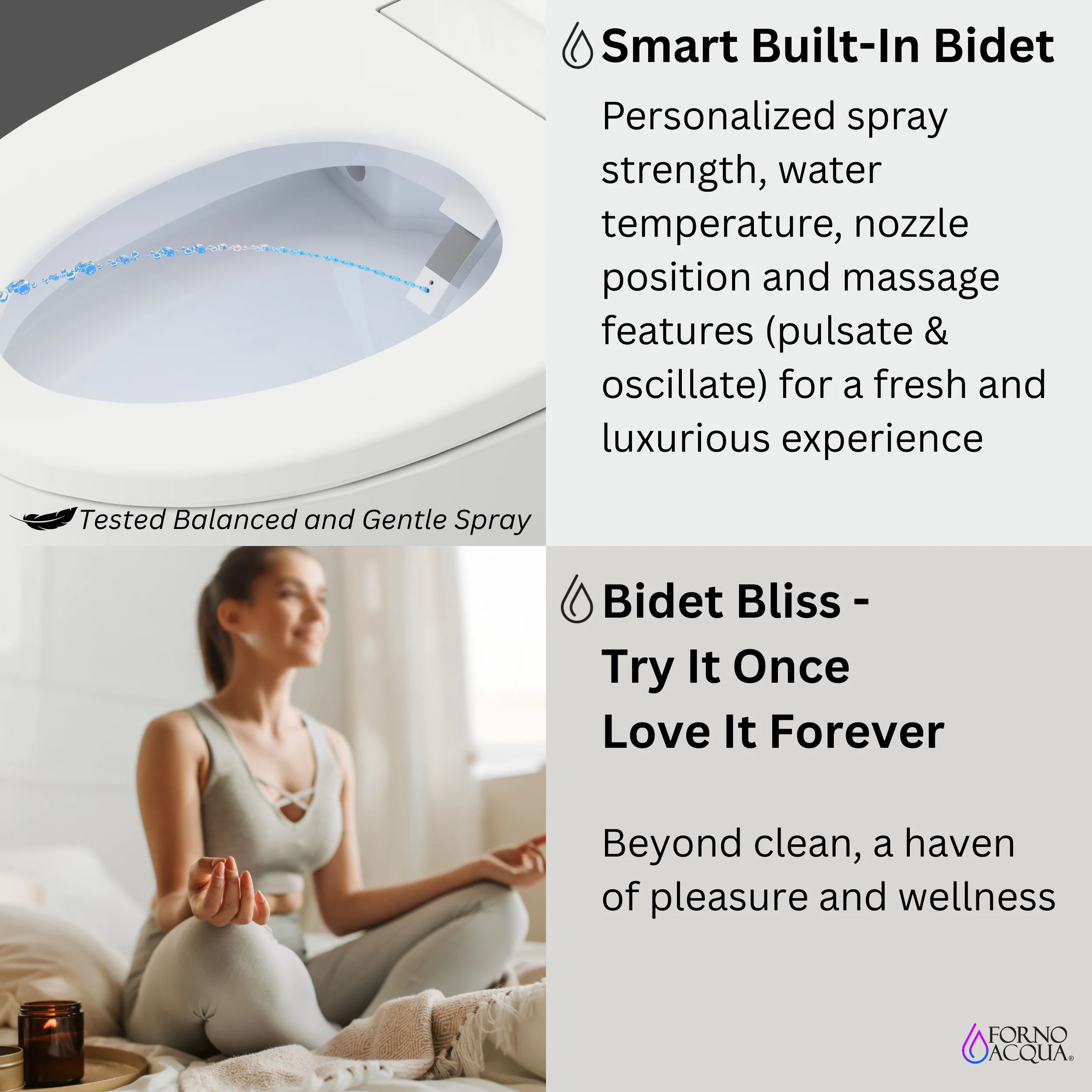 FORNO ACQUA Luxurious Super Smart Toilet. Includes Bidet, Heated Seat, Auto Flush, Auto Lid, Powerful Flush, Ideal for master bathrooms. - Image 4