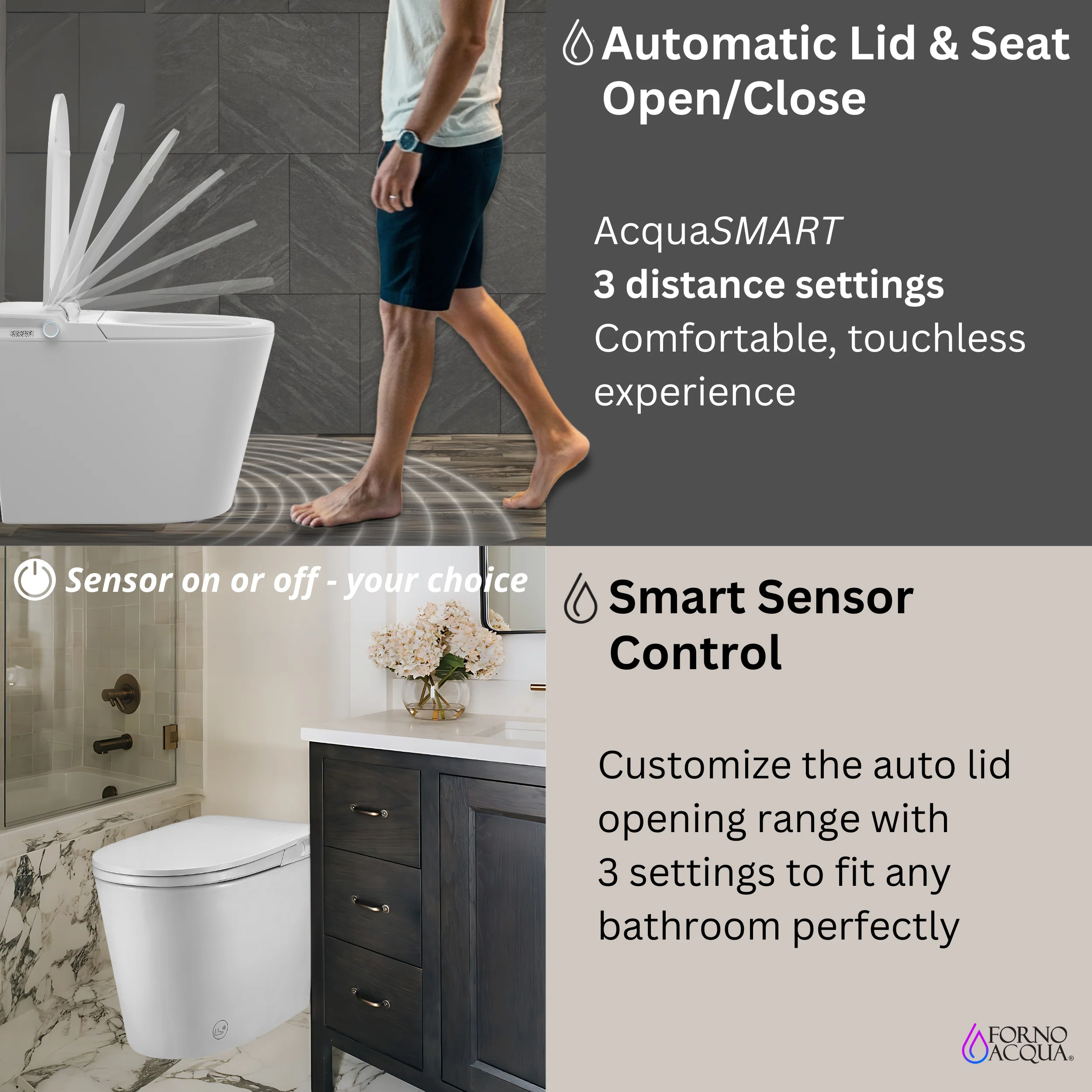 FORNO ACQUA Luxurious Super Smart Toilet. Includes Bidet, Heated Seat, Auto Flush, Auto Lid, Powerful Flush, Ideal for master bathrooms. - Image 6