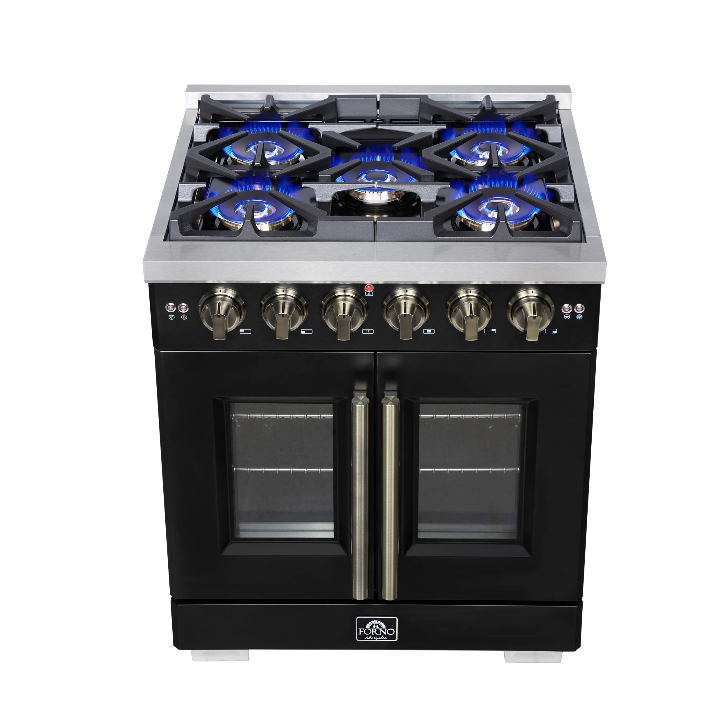 Forno Capriasca 30-Inch Freestanding French Door Gas Range, 4 Burners, Convection Oven, Energy Efficient - Image 11