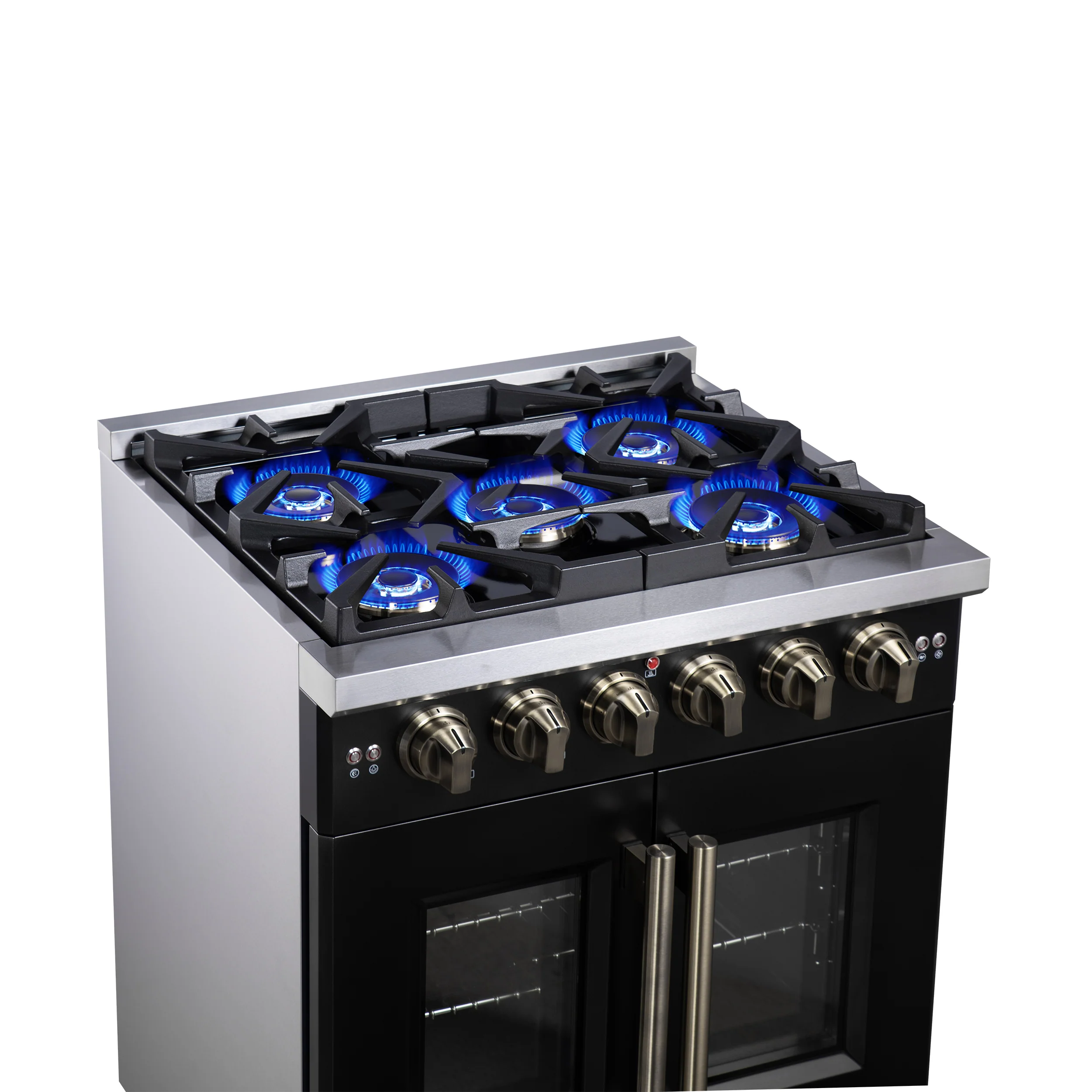 Forno Capriasca 30-Inch Freestanding French Door Gas Range, 4 Burners, Convection Oven, Energy Efficient - Image 12