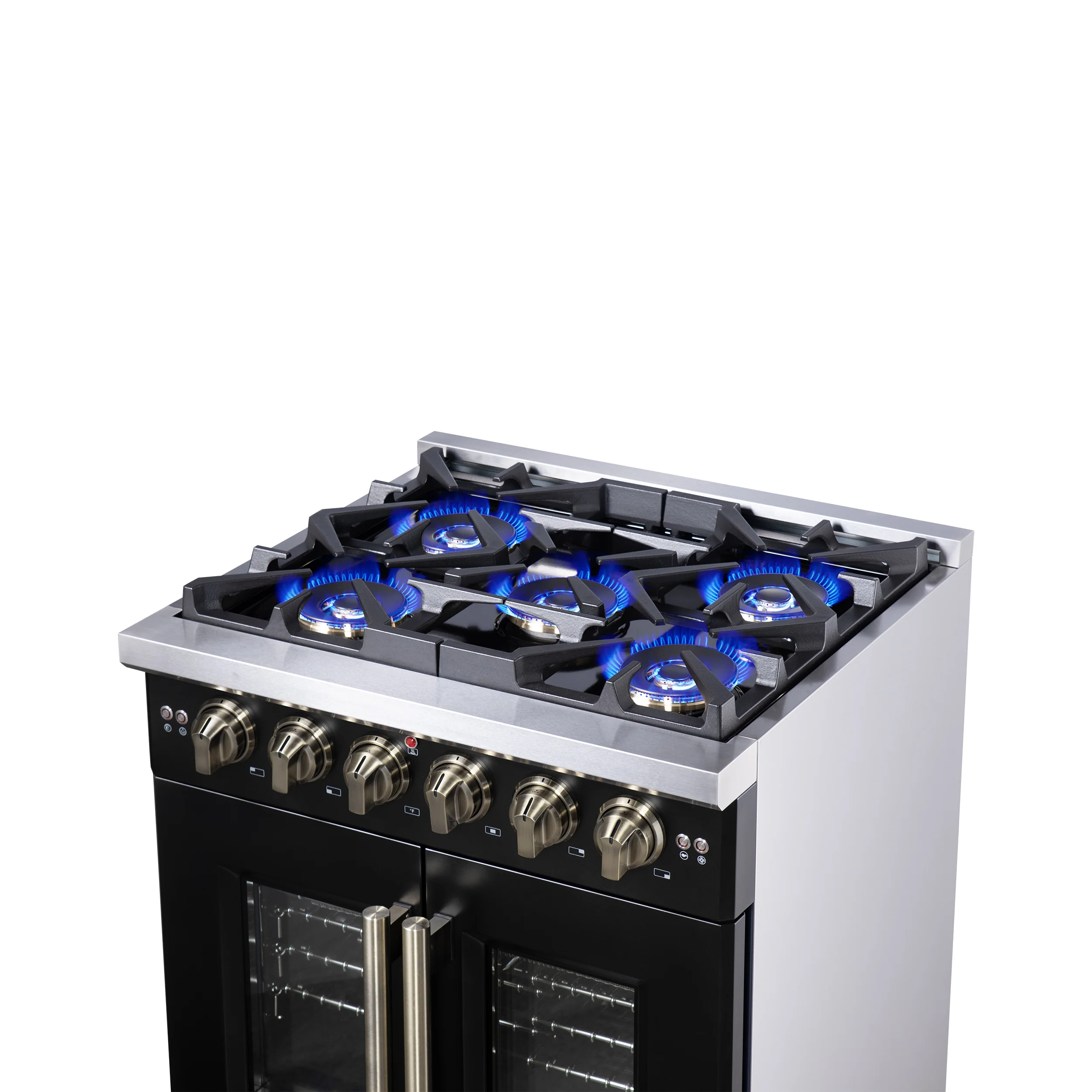 Forno Capriasca 30-Inch Freestanding French Door Gas Range, 4 Burners, Convection Oven, Energy Efficient - Image 13