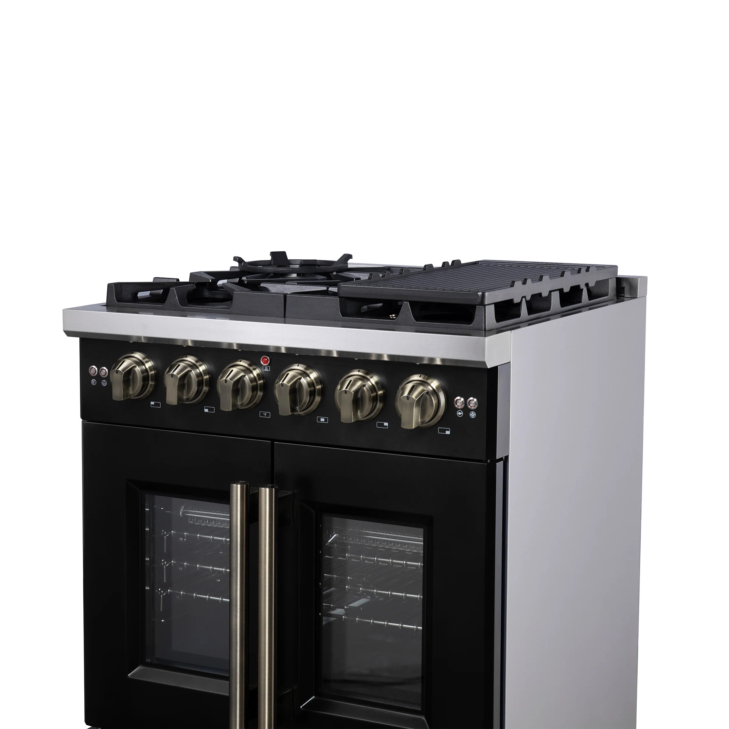 Forno Capriasca 30-Inch Freestanding French Door Gas Range, 4 Burners, Convection Oven, Energy Efficient - Image 9
