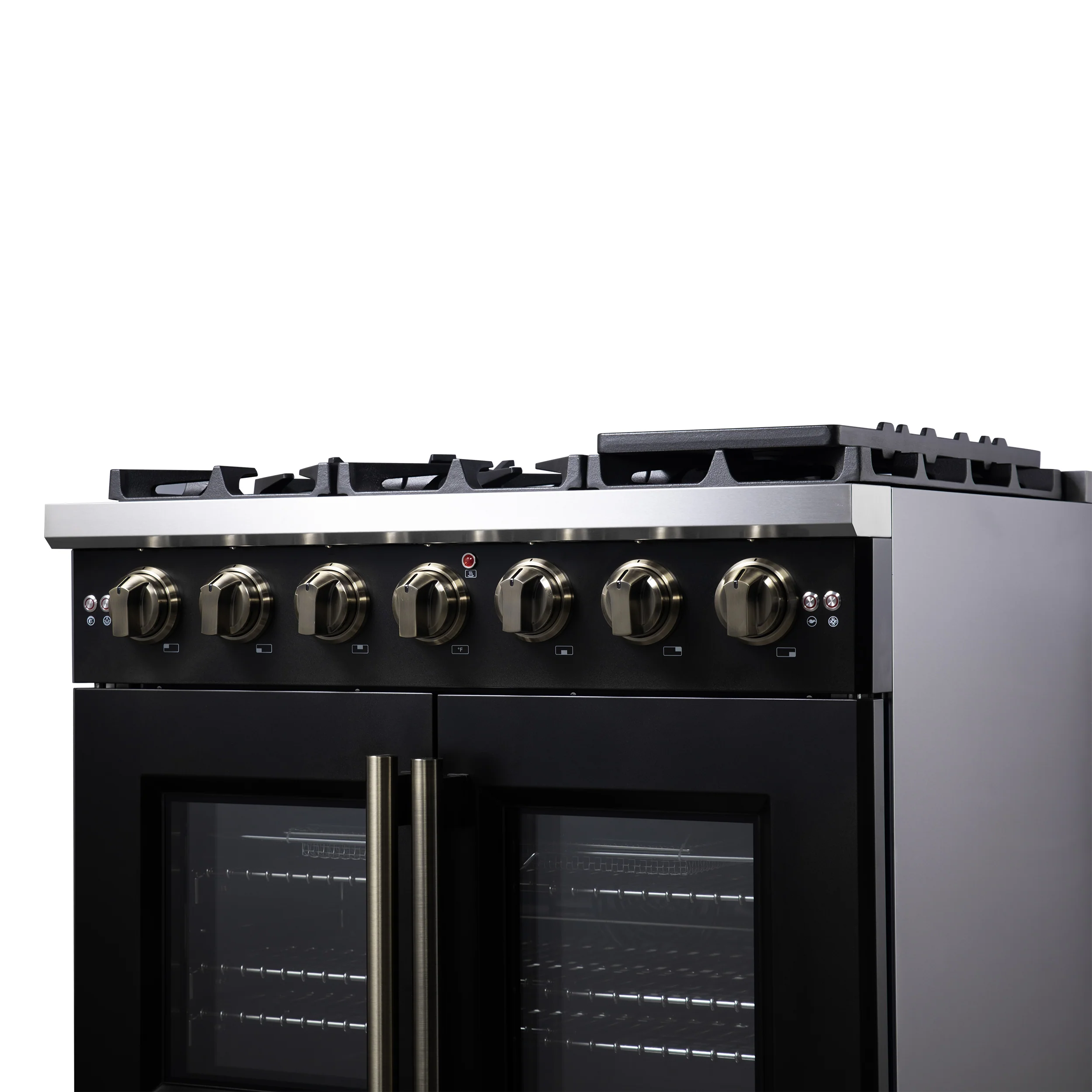 Forno Capriasca 36-Inch Black Freestanding French Door Gas Range, 6 Burners, Convection Oven, Energy Efficient - Image 10