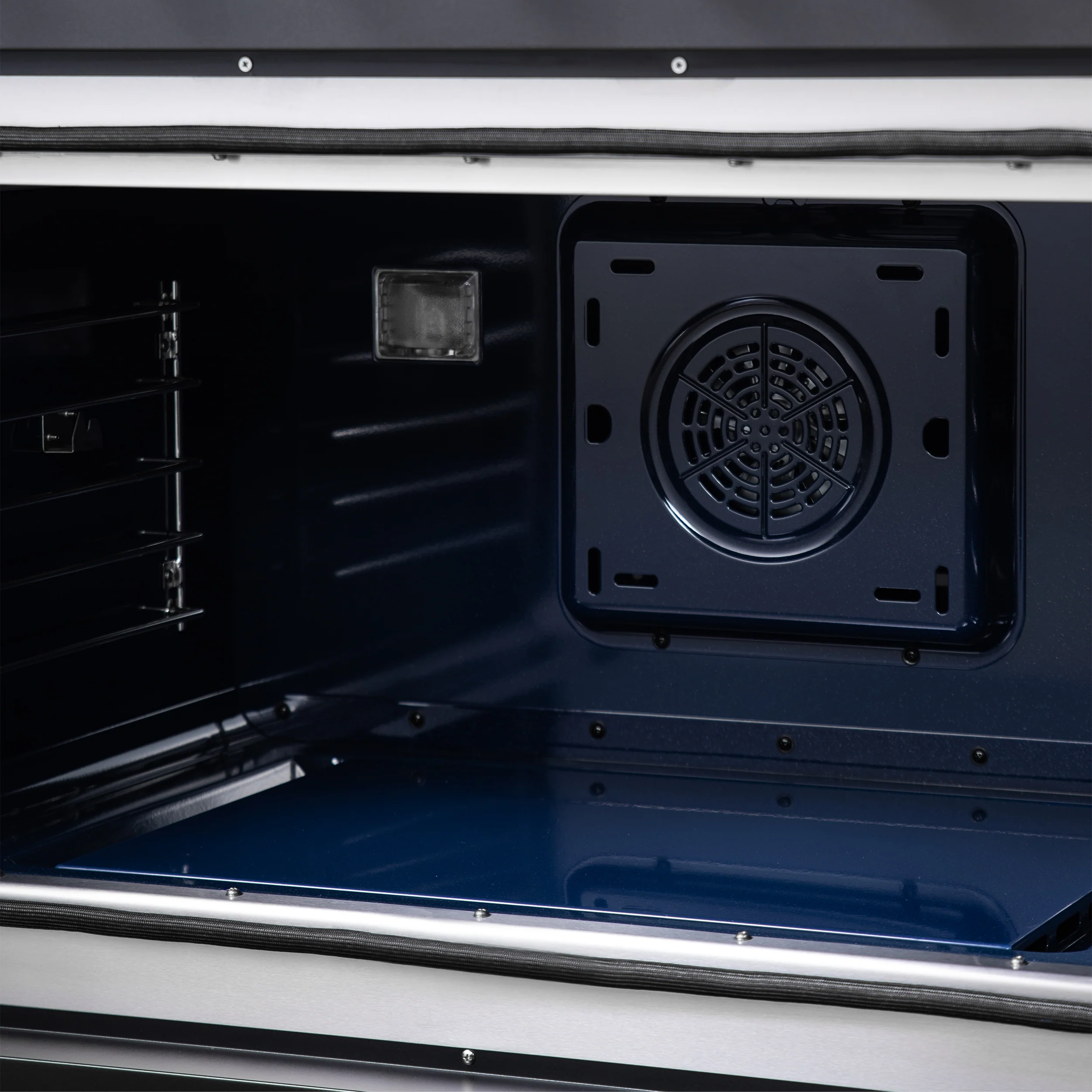 Forno Capriasca 36 Inch Freestanding French Door Dual Fuel Range in Black with Antique Brass Accessories, 6 Burners, True Convection Oven - Image 17