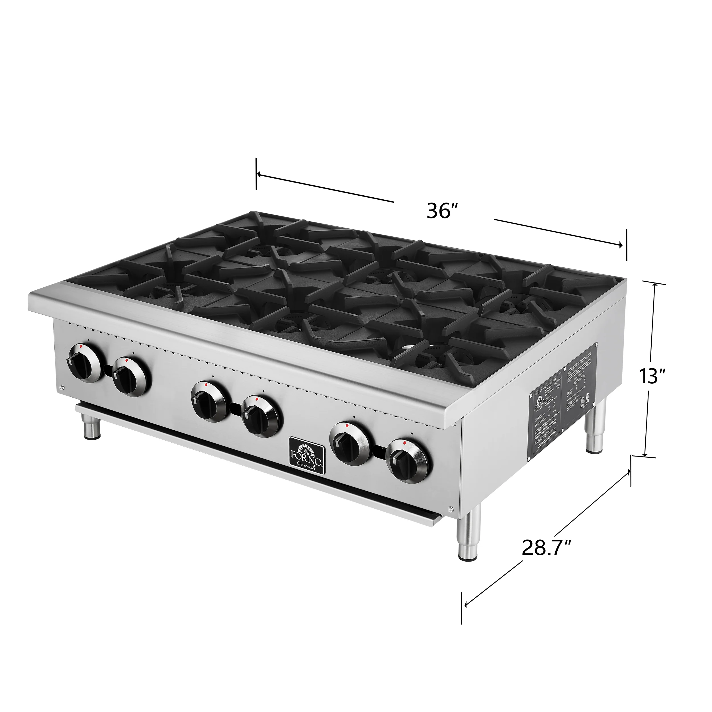 Forno Commerciale 36 Inch Gas Hotplate - Image 10