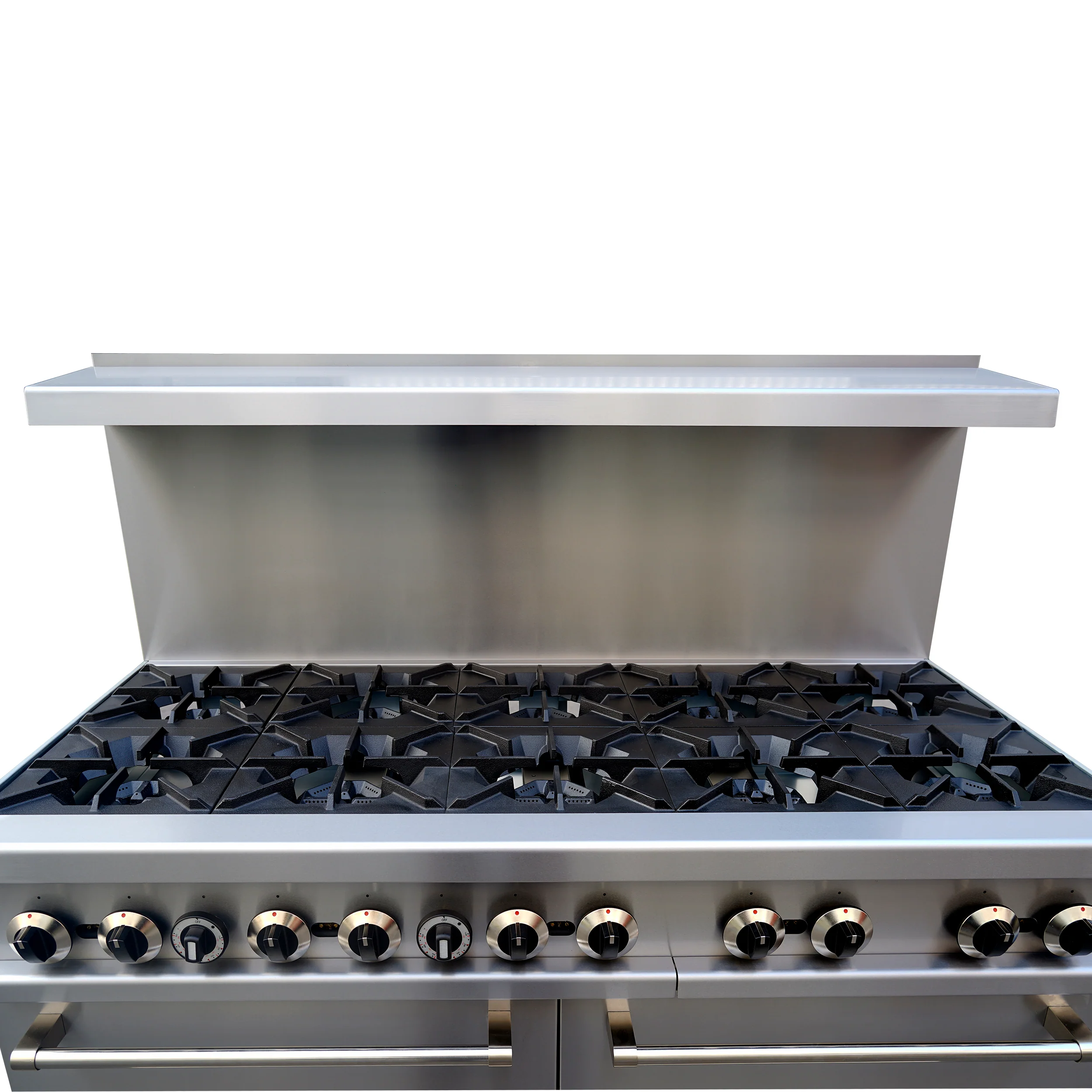 Forno Commerciale 60 Inch Stainless Steel Gas Range, 10 Burners 300,000 BTU Total, 9.3 cu.ft. Ovens - Image 6
