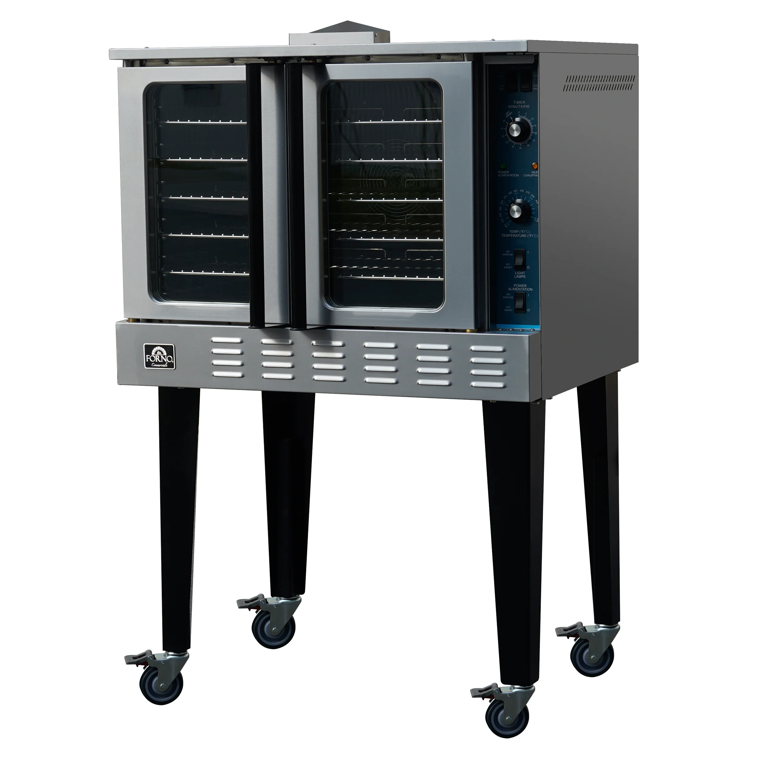 Forno Commerciale Convection Gas Oven, 3 burners 54,000 BTU, 150–500°F, stainless steel, NG/LP convertible - Image 2