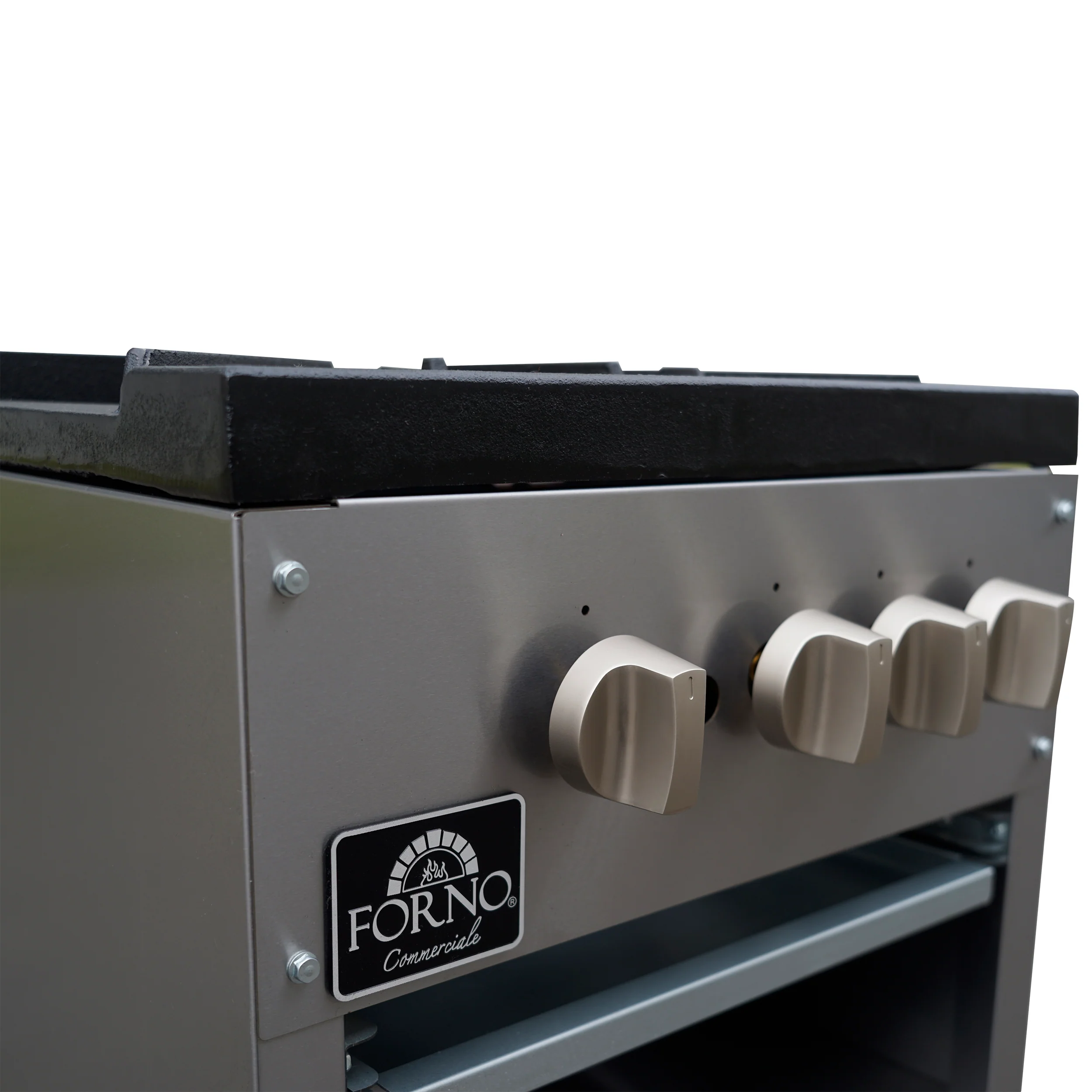 Forno Commerciale gas stock pot range, 2 powerful 3-ring burners, 160,000 BTU, durable stainless steel, heavy-duty cast iron grates - Image 7