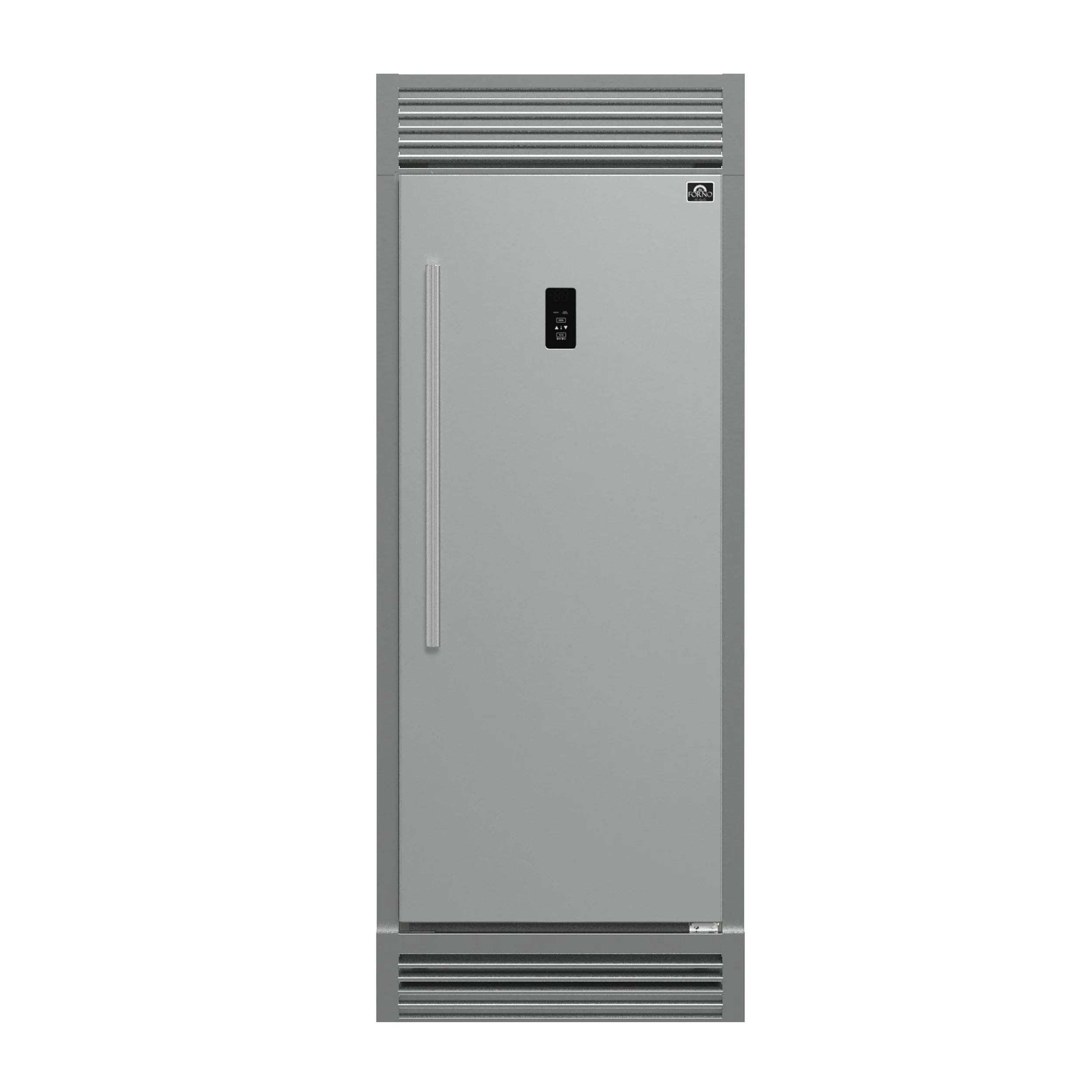 Forno Fortezza 32 Inch Right-Swing Convertible Refrigerator/Freezer with Trim Grill, Stainless Steel, Total No Frost