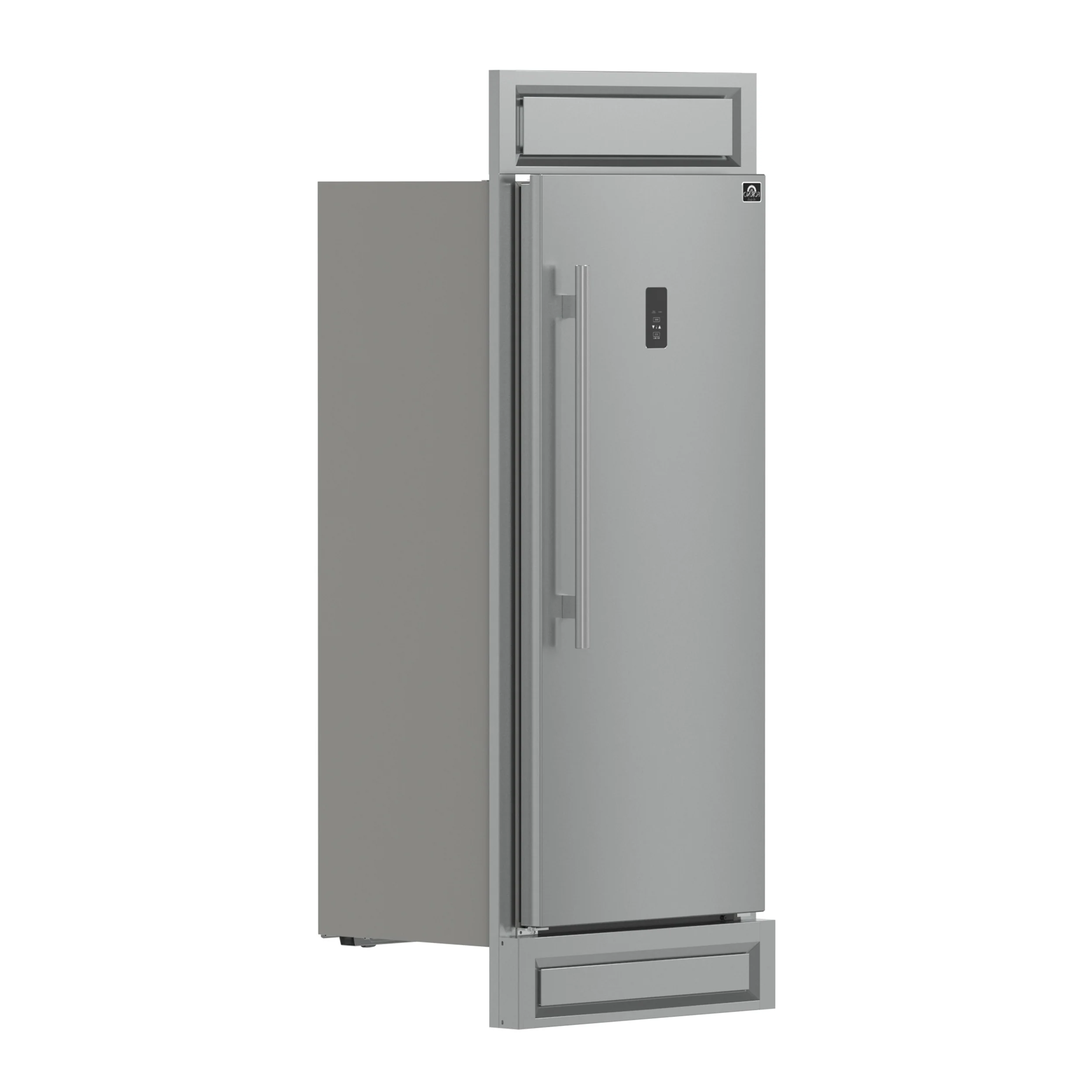 Forno Fortezza 32 Inch Right-Swing Convertible Refrigerator/Freezer with Trim Kit, Stainless Steel, Total No Frost - Image 3